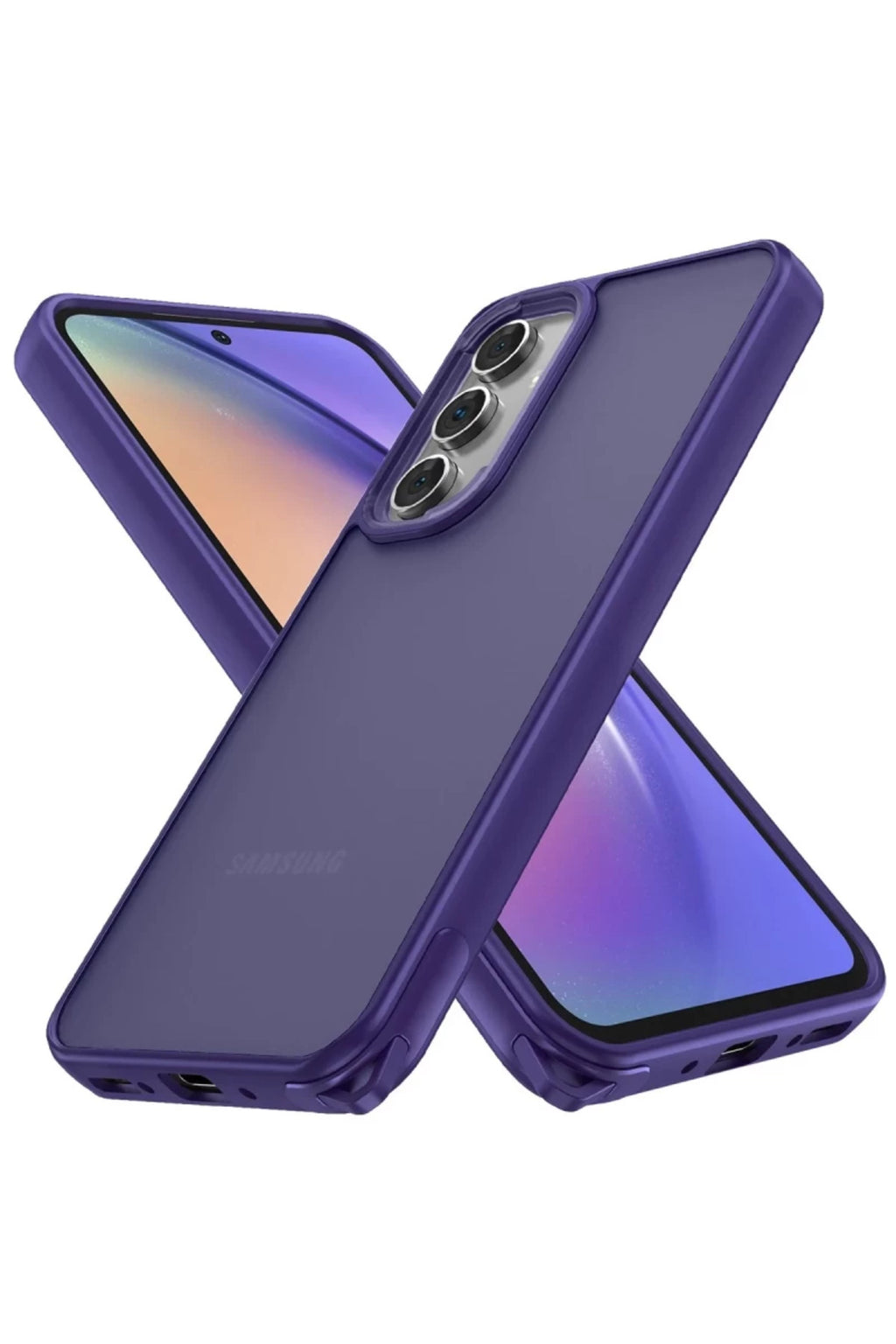 Samsung Galaxy A05S Uyumlu Kılıf Elegant Kapak - Derin Mor