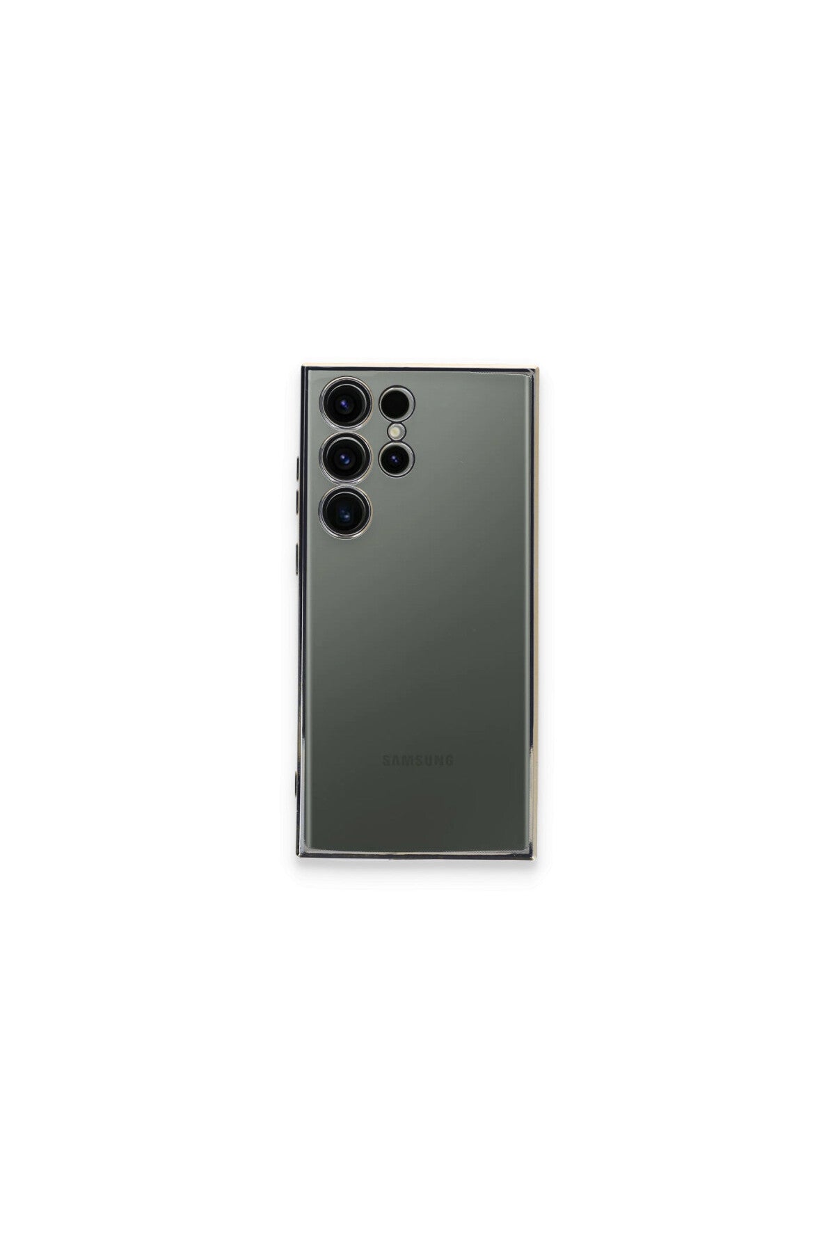Samsung Galaxy S23 Ultra Uyumlu Kılıf Lensli Silikon - Gold