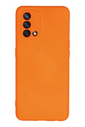 Oppo A74 4G Uyumlu Kılıf Nano içi Kadife Silikon - Turuncu