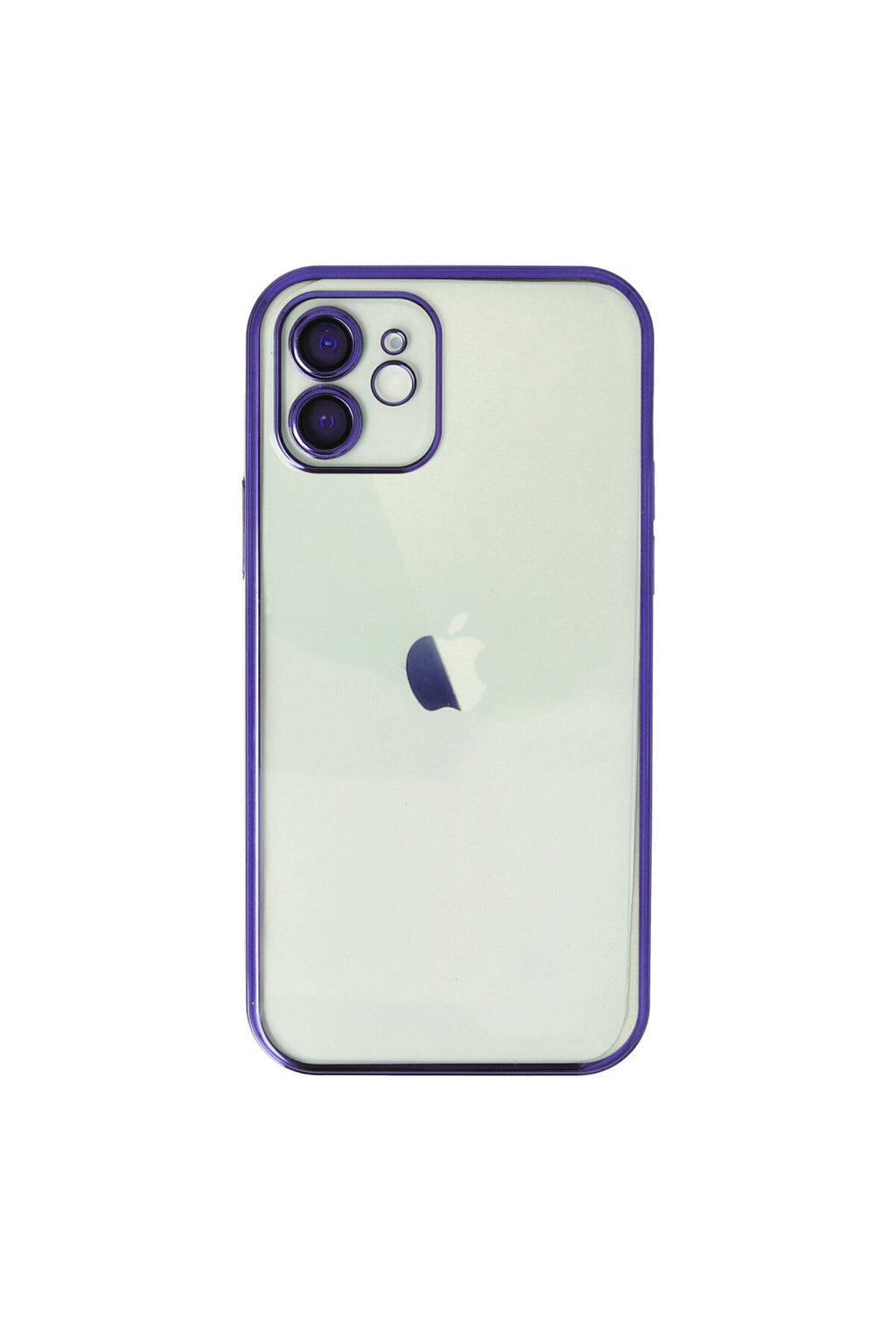 Apple iPhone 12 Uyumlu Kılıf Lensli Silikon - Mor