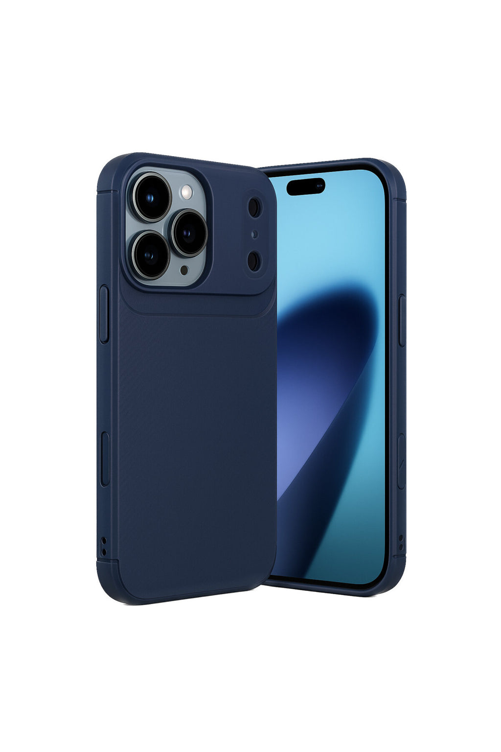 Apple iPhone 17 Pro Max Uyumlu Auto Focus Karbon Kapak - Lacivert