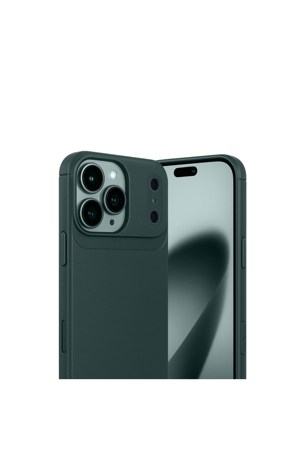 Apple iPhone 17 Pro Uyumlu Auto Focus Karbon Kapak - Koyu Yeşil