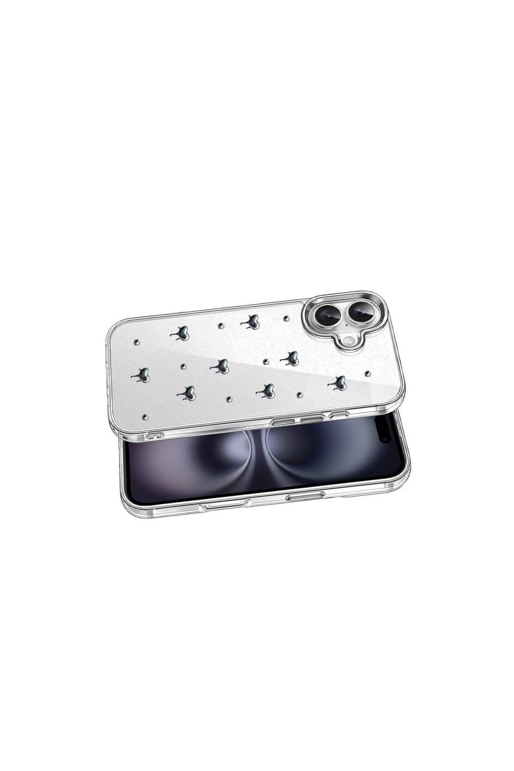 Apple iPhone 16 Uyumlu Fiyonk Desenli Kapak - Desen 1
