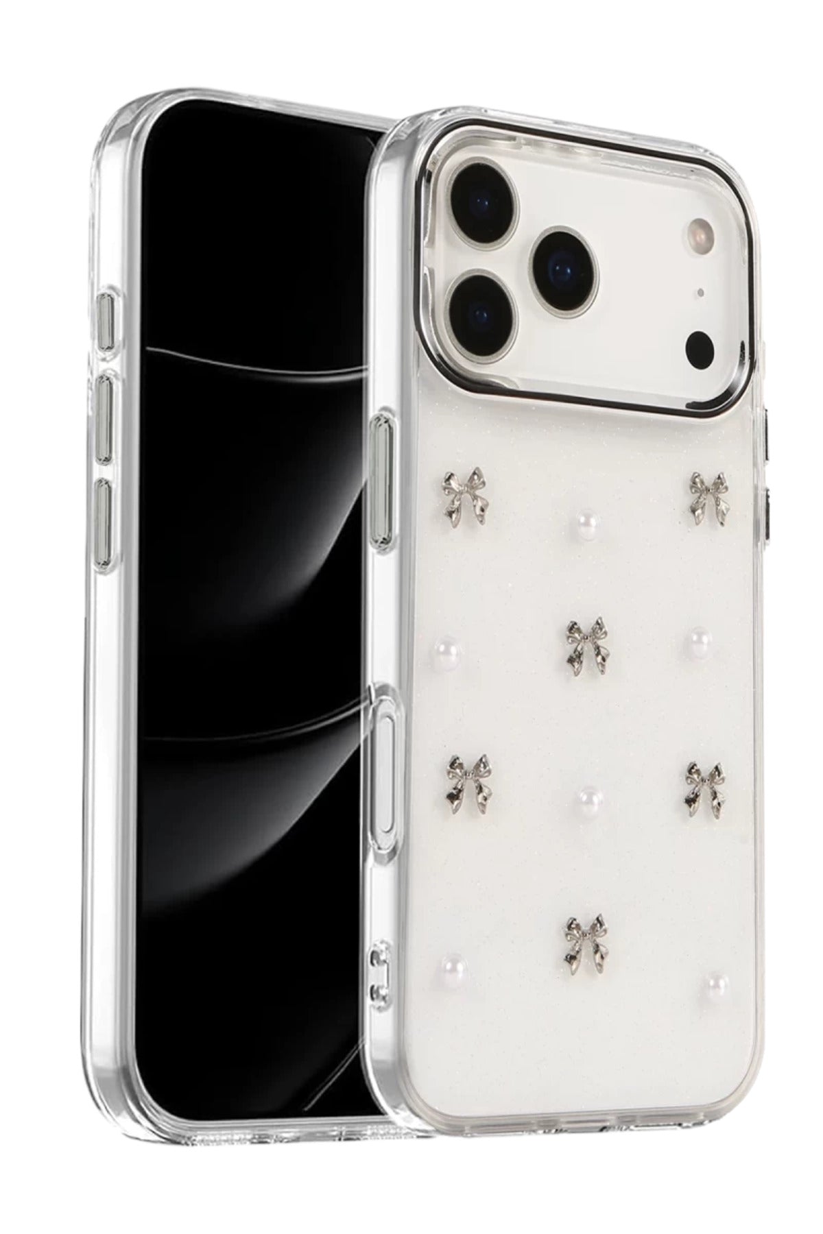 Apple iPhone 17 Pro Uyumlu Fiyonk Desenli Kapak - Desen 8