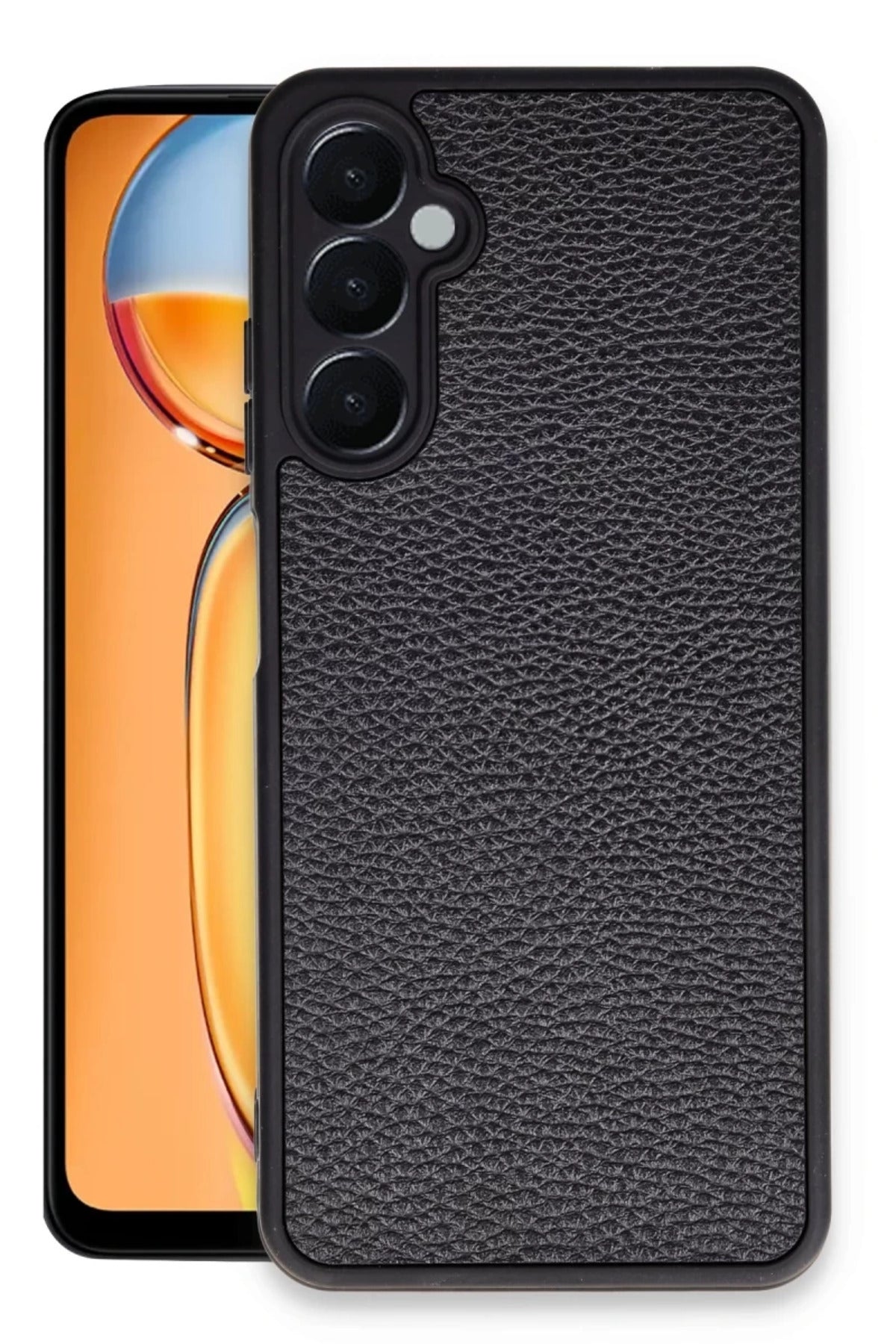 Samsung Galaxy M15 Uyumlu Kılıf Aras Deri Kapak - Siyah