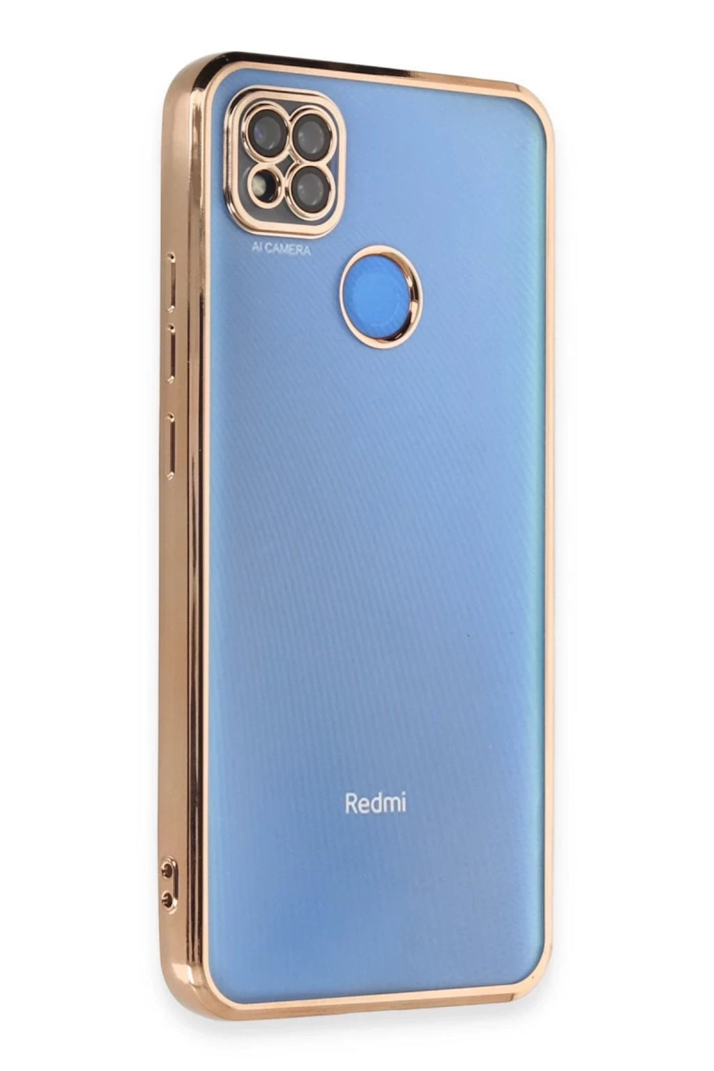 Xiaomi Redmi 9C Uyumlu Kılıf Lensli Silikon - Gold