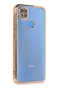 Xiaomi Redmi 9C Uyumlu Kılıf Lensli Silikon - Gold