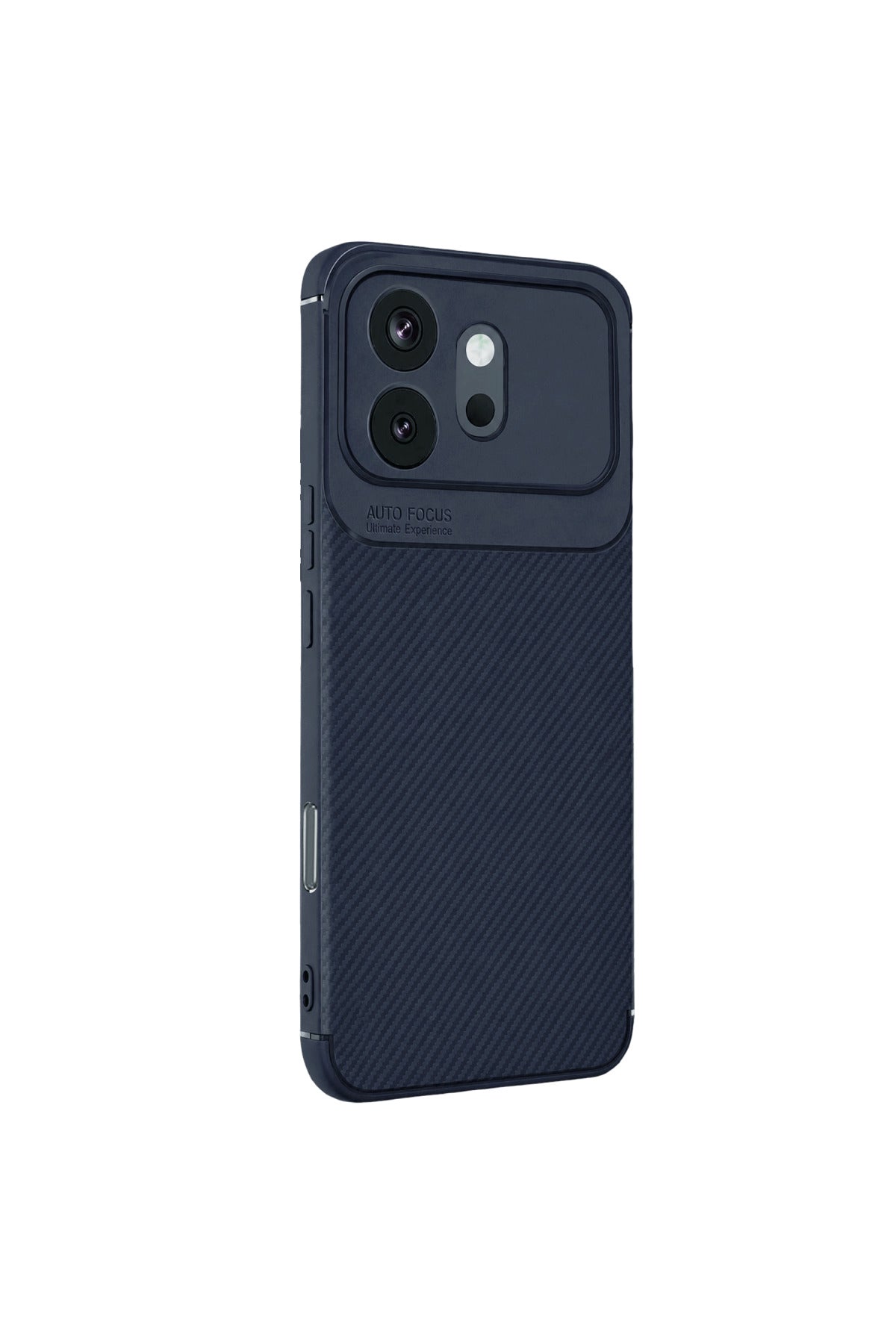 Huawei Honor 600 Uyumlu Auto Focus Karbon Kapak - Lacivert