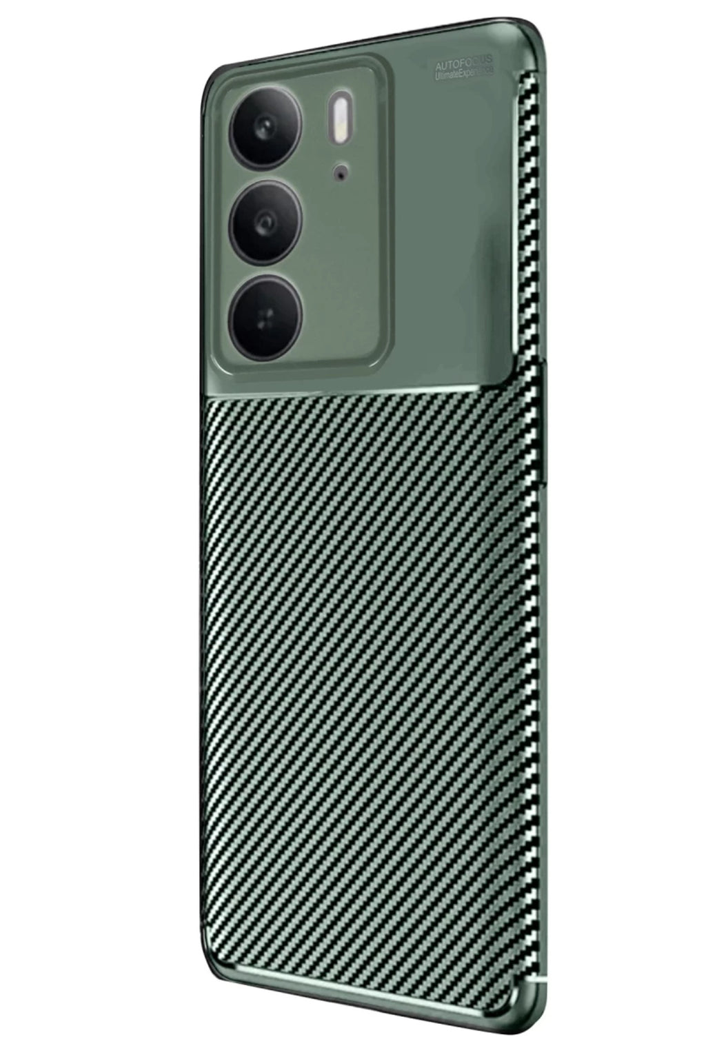 Realme C75 4G Uyumlu Auto Focus Karbon Kapak - Koyu Yeşil