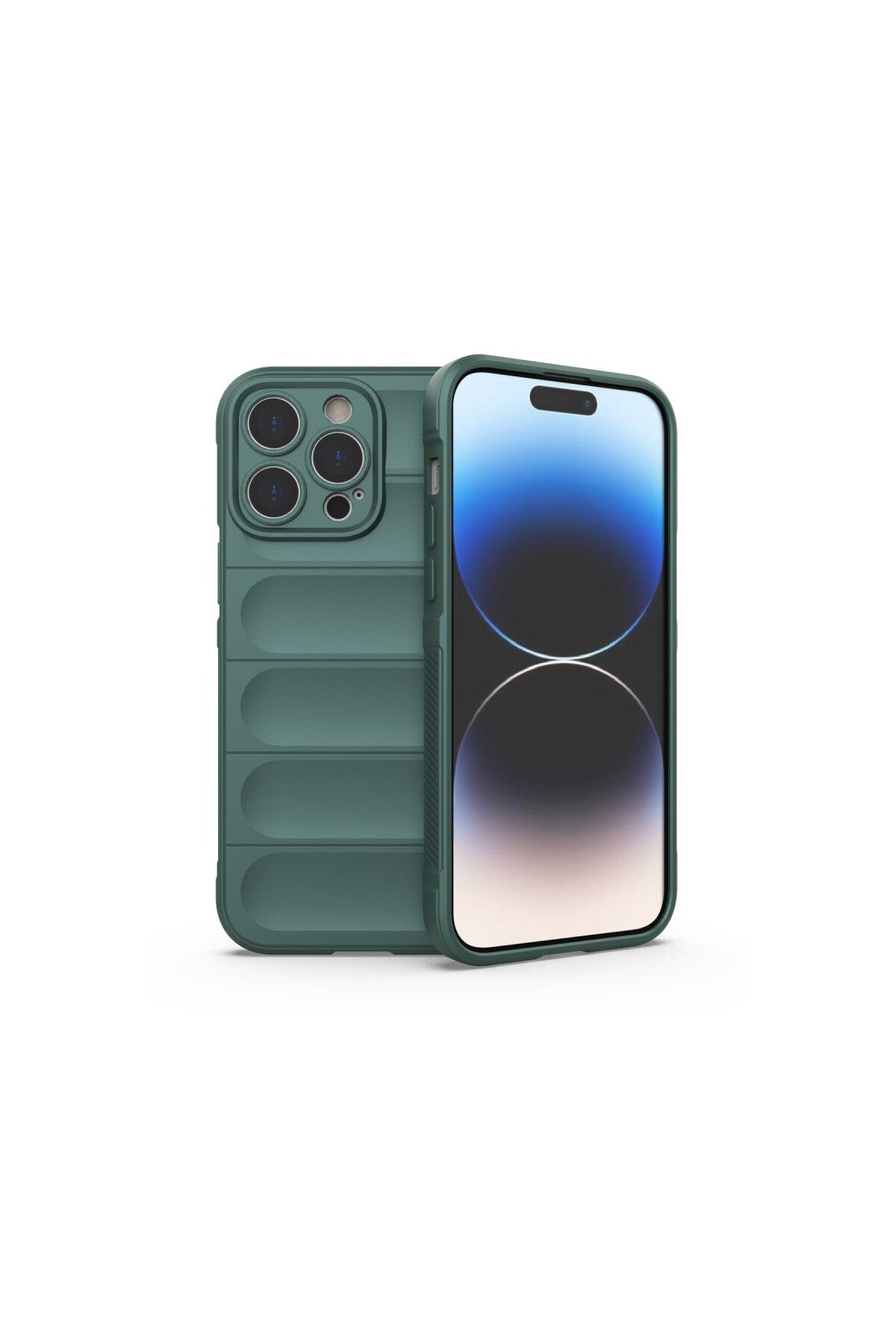 Apple iPhone 14 Pro Uyumlu Kılıf Optimum Silikon - Koyu Yeşil