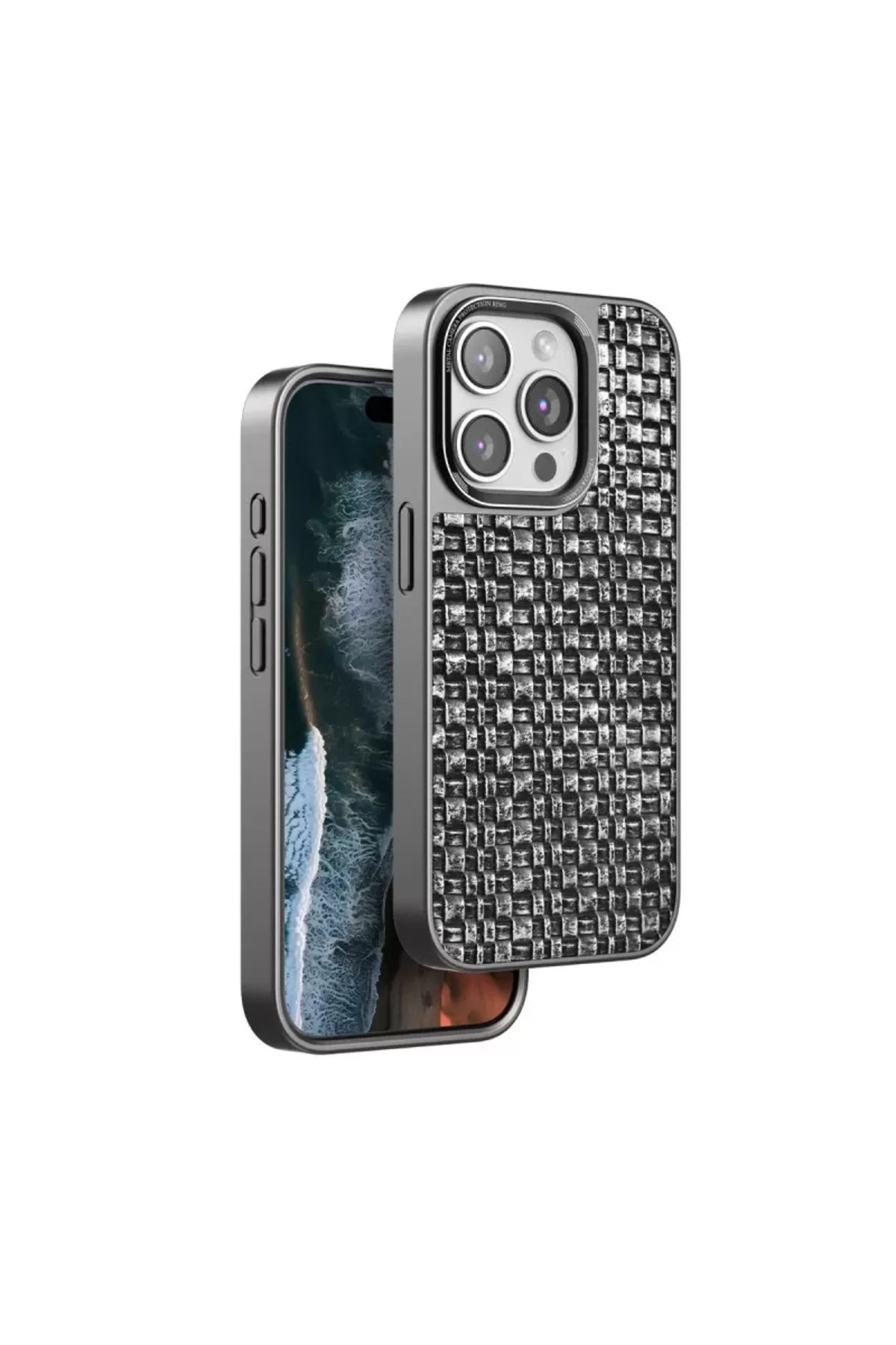 Venco Apple iPhone 15 Pro Max Uyumlu Brand Kapak - Gümüş