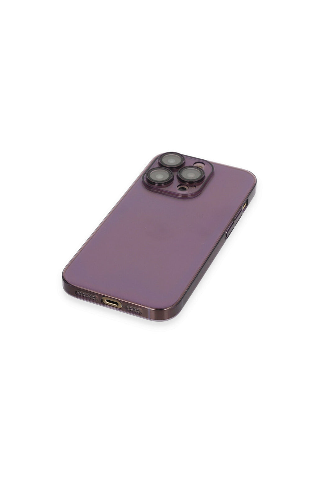 Apple iPhone 14 Pro Uyumlu Kılıf Armada Lensli Kapak - Derin Mor