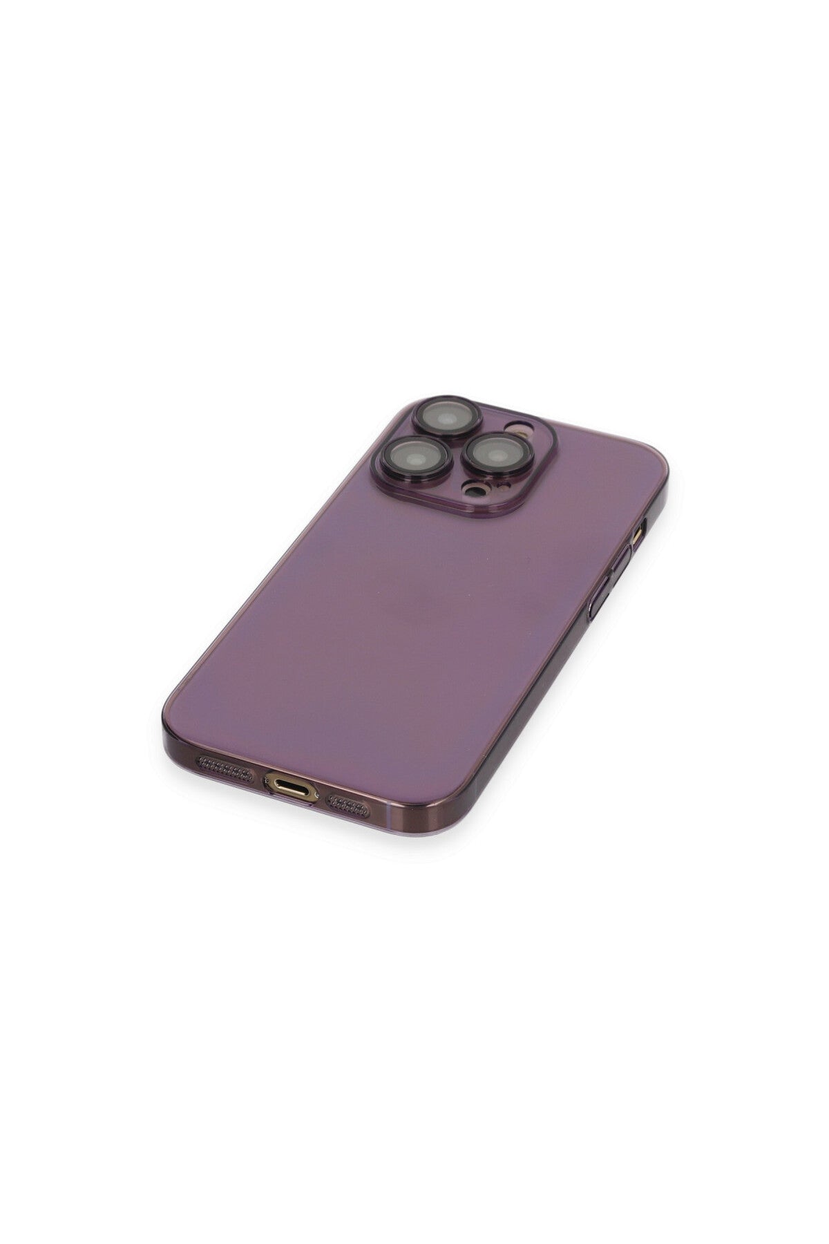 Apple iPhone 14 Pro Uyumlu Kılıf Armada Lensli Kapak - Derin Mor