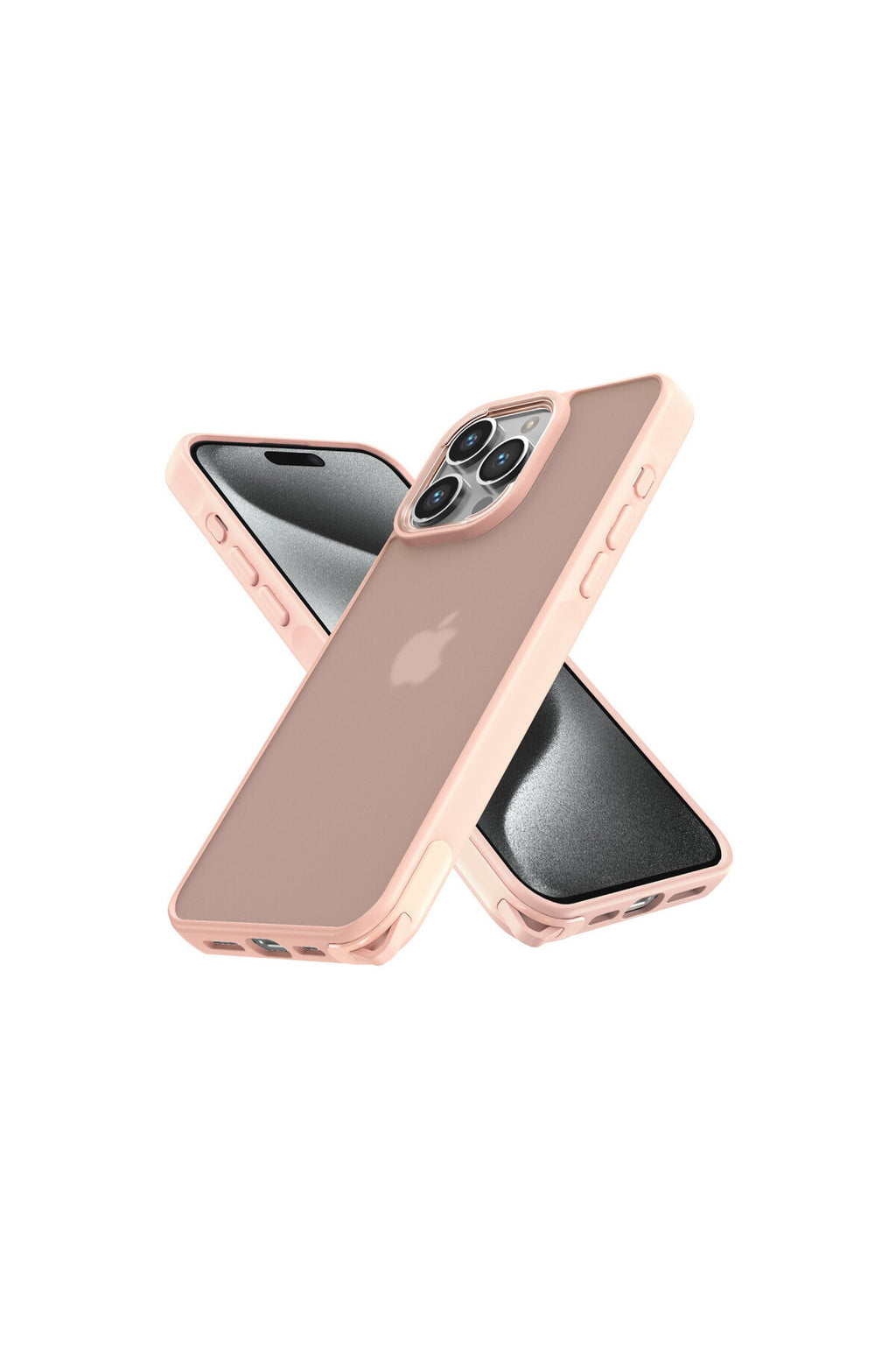 Apple iPhone 14 Pro Max Uyumlu Kılıf Elegant Kapak - Pudra