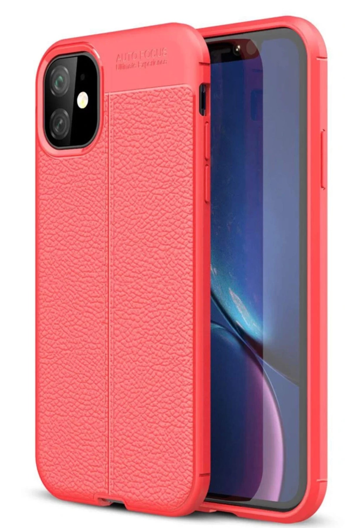 Apple iPhone 11 Uyumlu Kılıf Auto Focus Kapak - Kırmızı