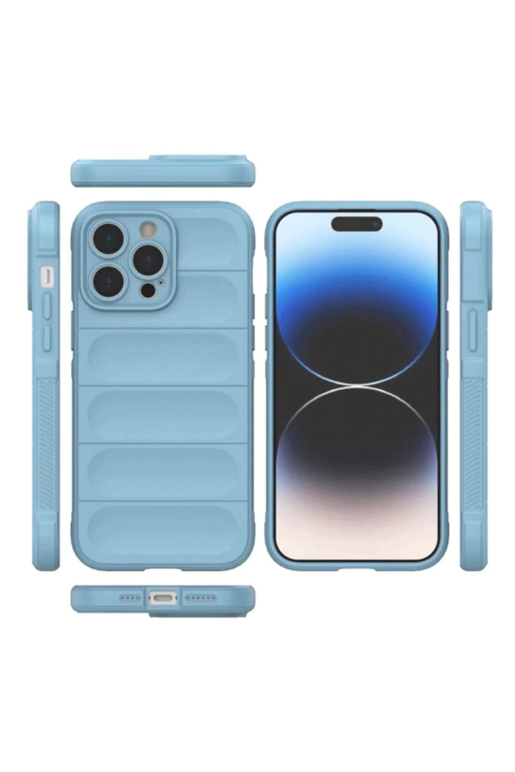 Apple iPhone 15 Pro Max Uyumlu Kılıf Optimum Silikon - Sky Blue