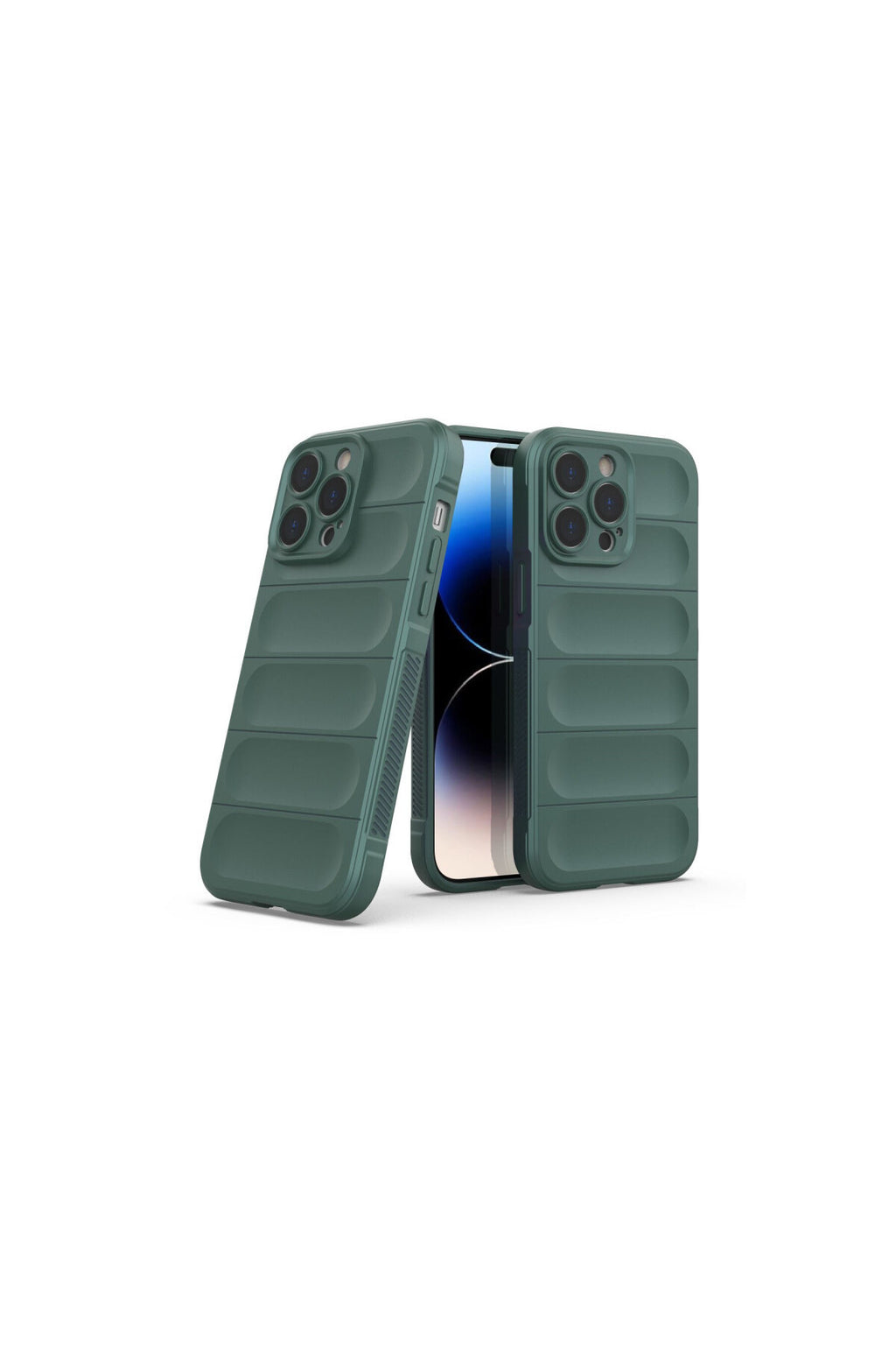 Apple iPhone 14 Pro Uyumlu Kılıf Optimum Silikon - Koyu Yeşil