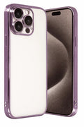 Apple iPhone 15 Pro Max Uyumlu Lensli Silikon - Mor