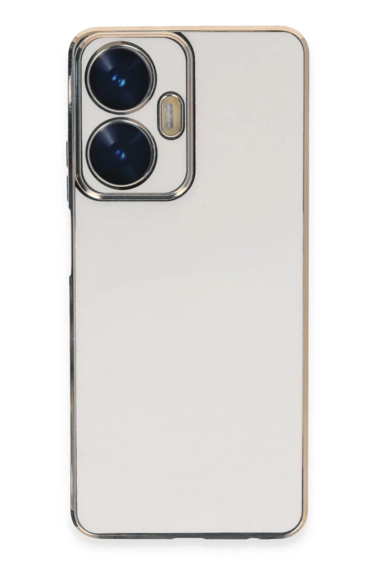 Realme C55 Uyumlu Kılıf Volet Silikon - Beyaz