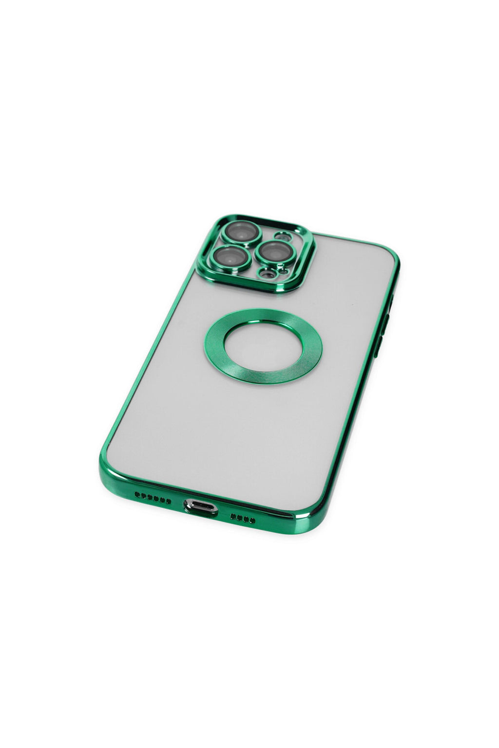 Apple iPhone 14 Pro Max Uyumlu Kılıf Slot Silikon - Köknar Yeşili