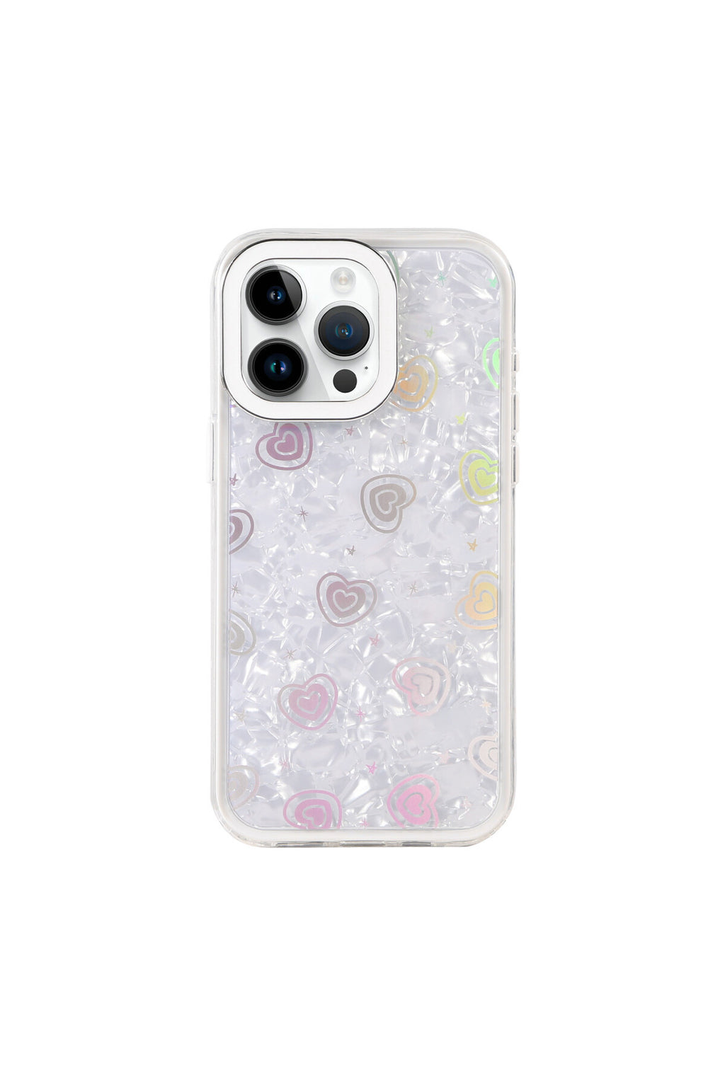 Apple iPhone 15 Pro Uyumlu Lumi Desenli Kapak - Beyaz
