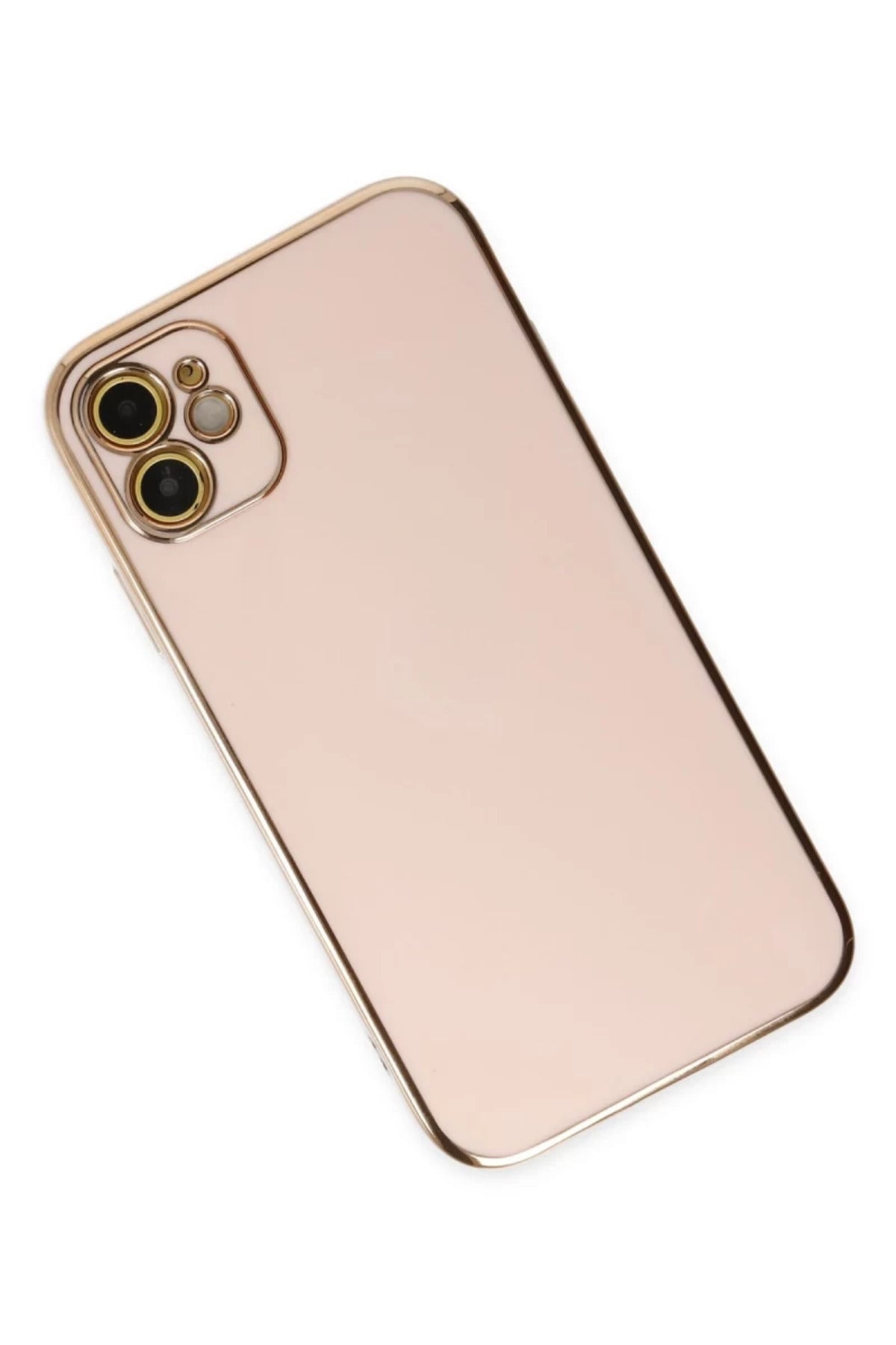 Apple iPhone 12 Uyumlu Kılıf Volet Silikon - Pembe