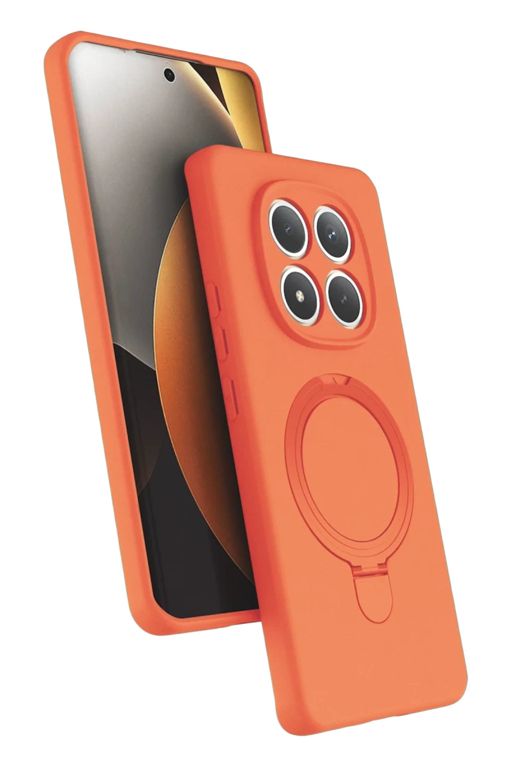Xiaomi Redmi Note 15 Pro 5G Uyumlu Regal Magsafe Standlı Kapak - Turuncu