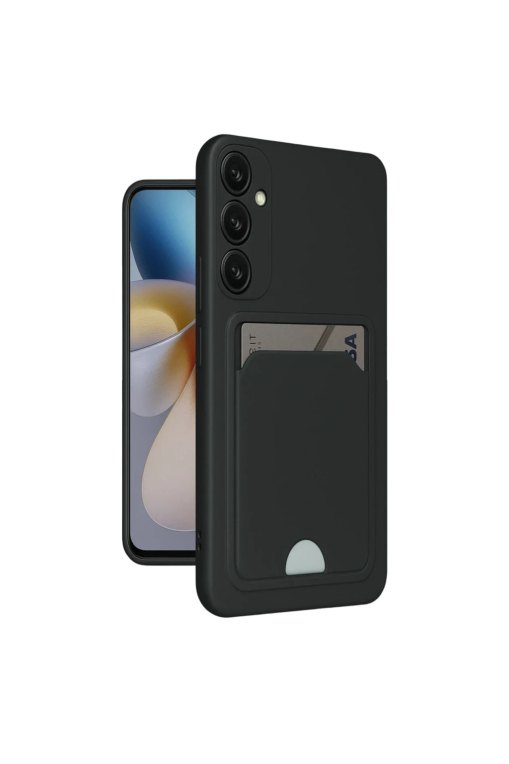 Samsung Galaxy M15 Uyumlu Kelvin Kartvizitli Silikon - Siyah