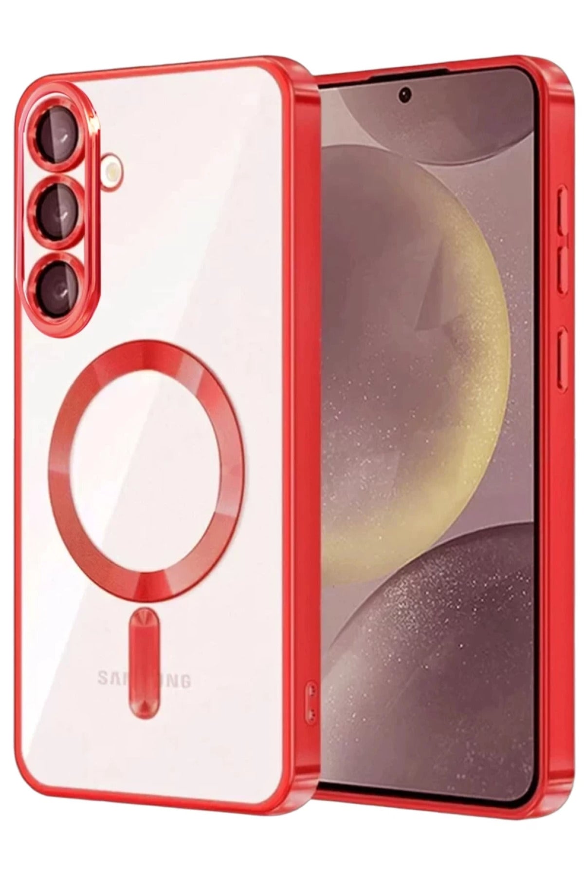 Samsung Galaxy S26 Uyumlu Kross Magneticsafe Kapak - Kırmızı