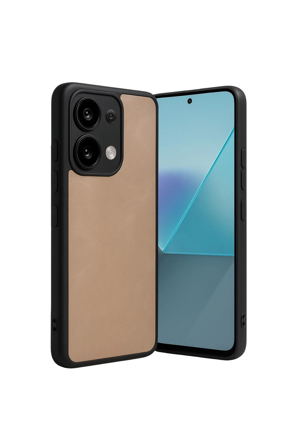 Xiaomi Redmi Note 13 4G Uyumlu Kılıf Aras Deri Kapak - Pudra