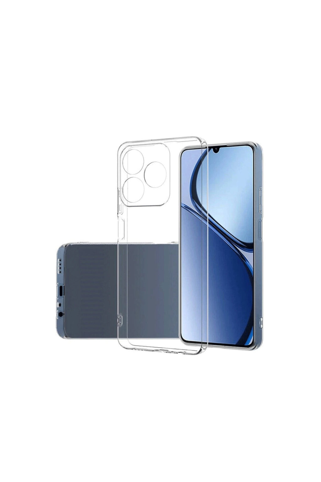Realme C61 Uyumlu Kılıf Lüx Şeffaf Silikon