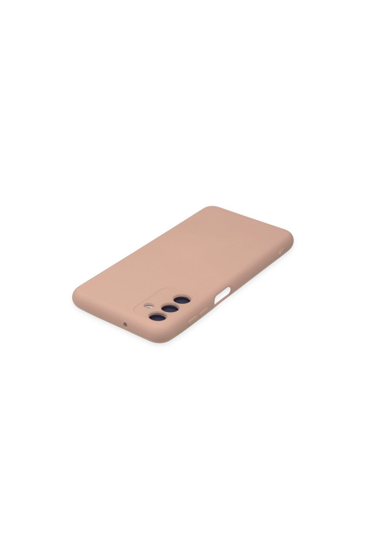 Samsung Galaxy A04S Uyumlu Kılıf Nano içi Kadife Silikon - Pudra