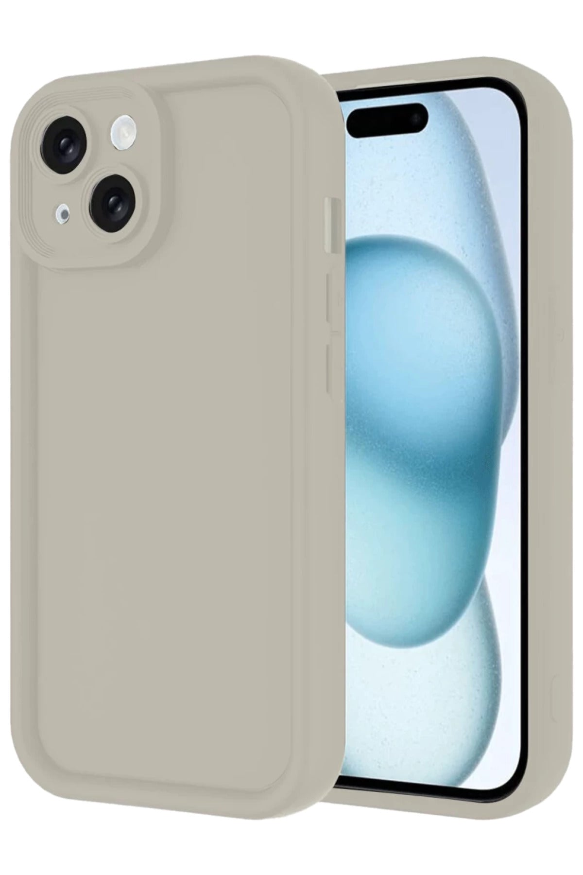 Apple iPhone 14 Uyumlu Kılıf Viera Silikon - Krem