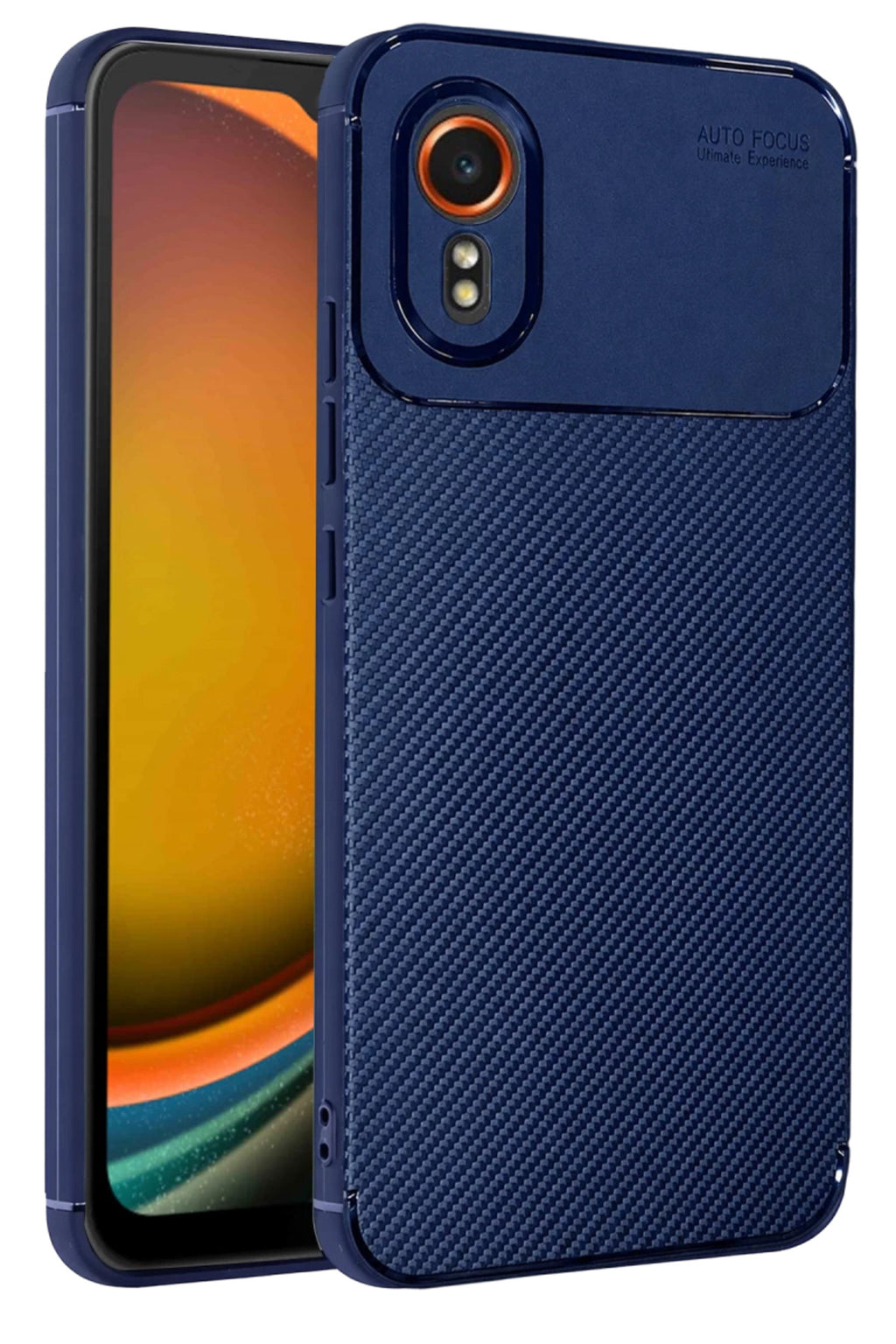 Samsung Galaxy XCover 7 Kılıf Auto Focus Karbon Kapak - Lacivert