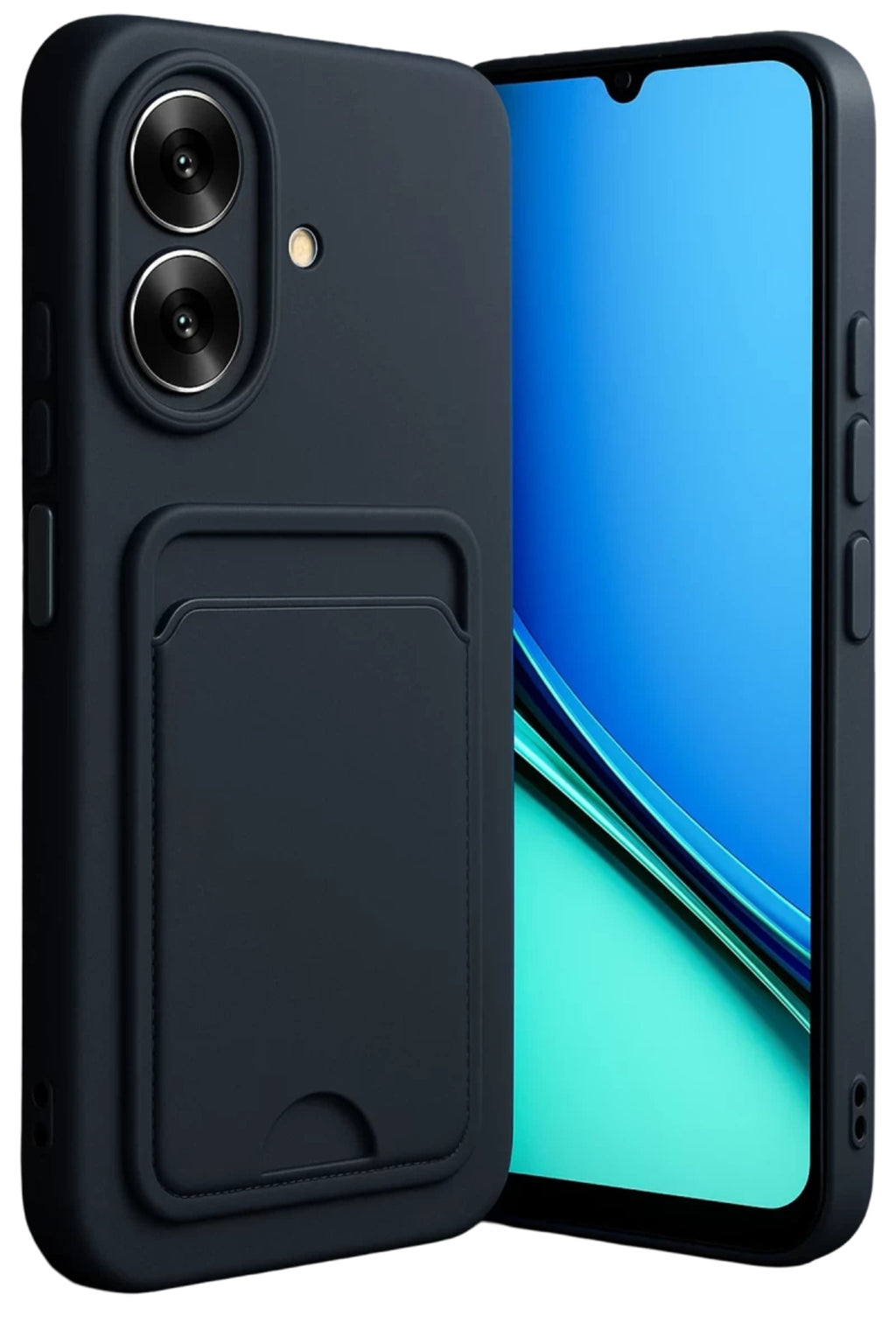 Realme Note 60 Uyumlu Kelvin Kartvizitli Silikon - Siyah