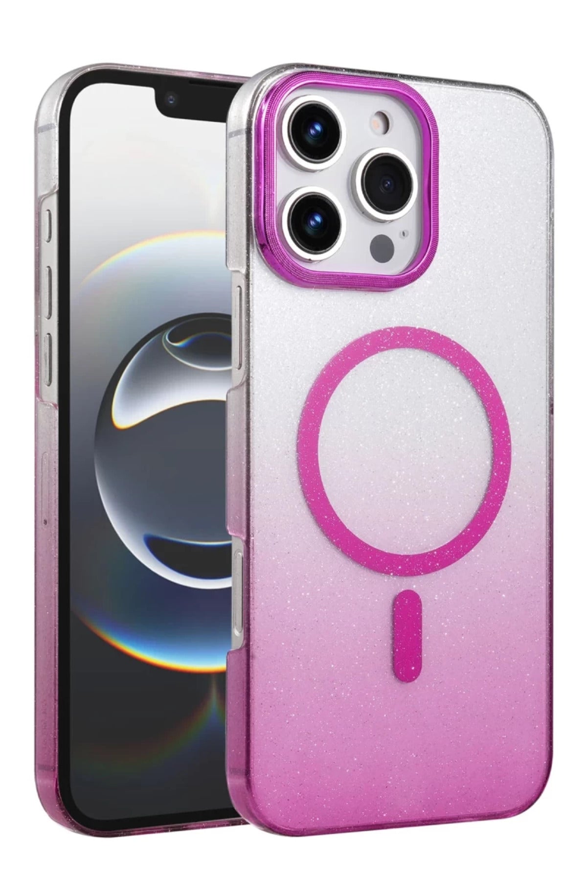Apple iPhone 16 Pro Max Uyumlu Glossy Magsafe Kapak - Mor