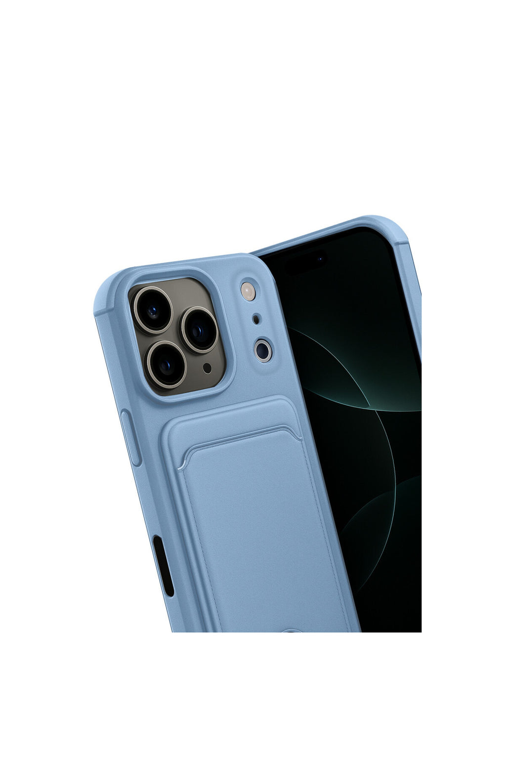 Apple iPhone 17 Pro Max Uyumlu Kelvin Kartvizitli Silikon - Mavi