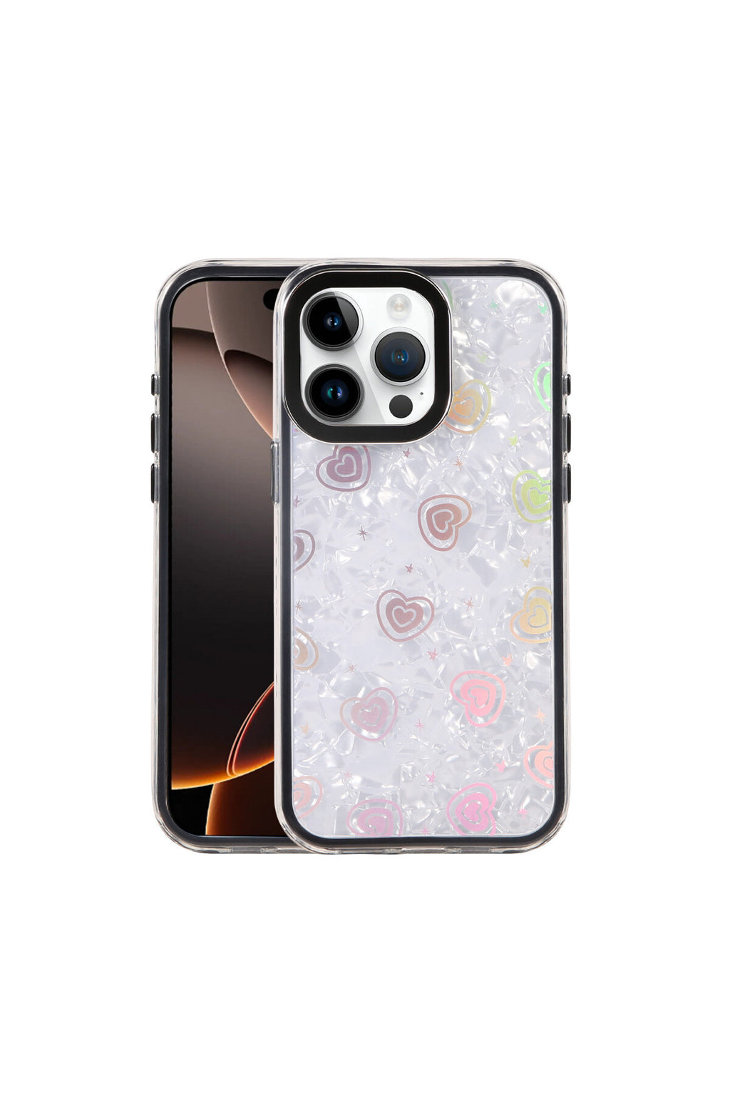 Apple iPhone 15 Pro Max Uyumlu Lumi Desenli Kapak - Siyah