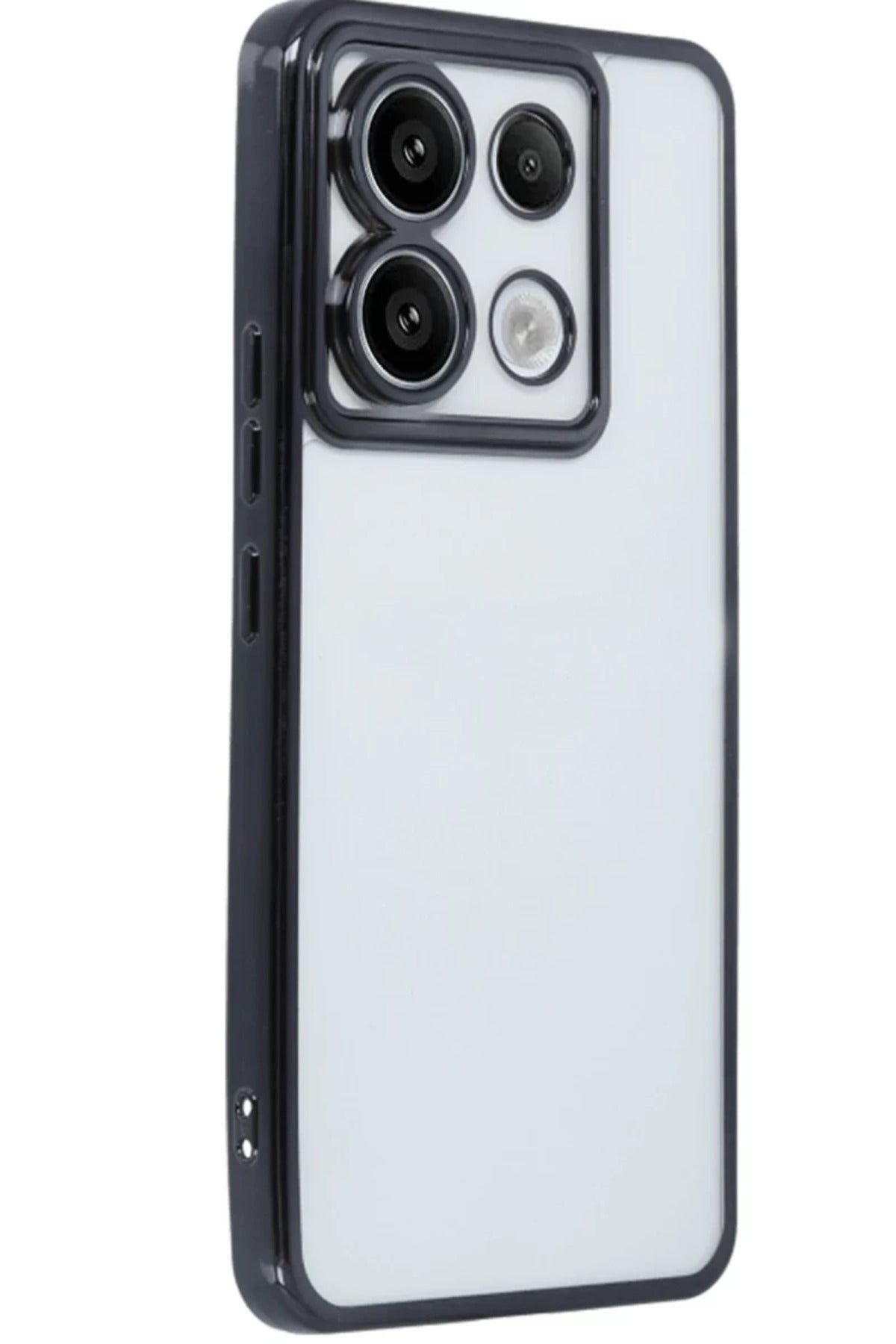 Xiaomi Poco X6 Uyumlu Kılıf Lensli Silikon - Siyah