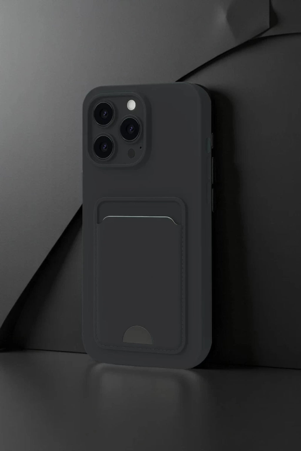 Apple iPhone 16 Plus Uyumlu Kılıf Kelvin Kartvizitli Silikon - Derin Mor