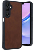 Samsung Galaxy A16 5G Uyumlu Kılıf Aras Deri Kapak - Taba