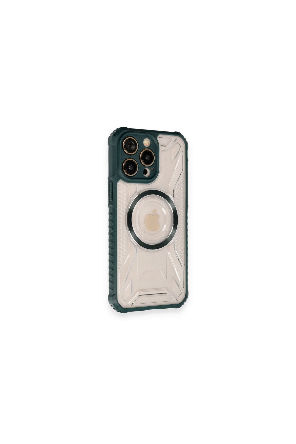 Apple iPhone 12 Pro Max Uyumlu Kılıf Prag Magneticsafe Kapak - Koyu Yeşil