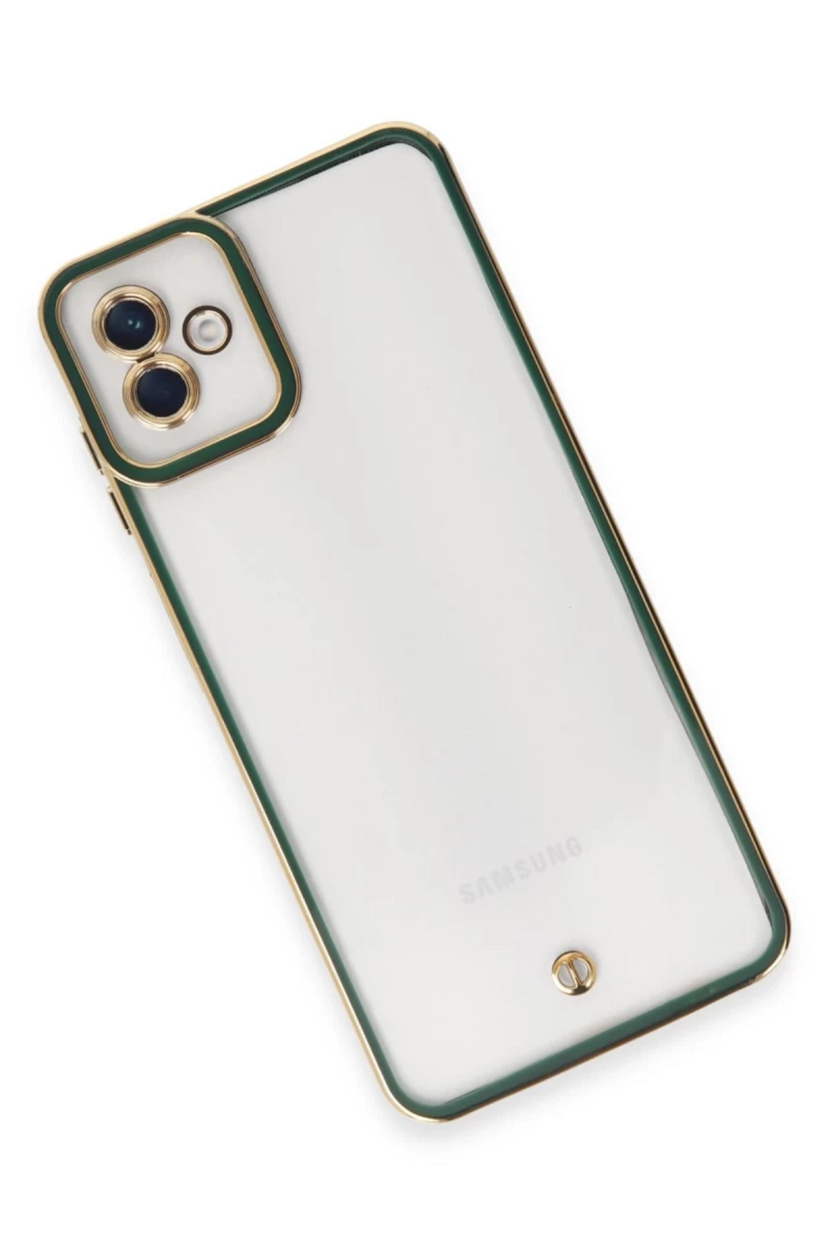 Samsung Galaxy A04 Uyumlu Kılıf Liva Lens Silikon - Yeşil