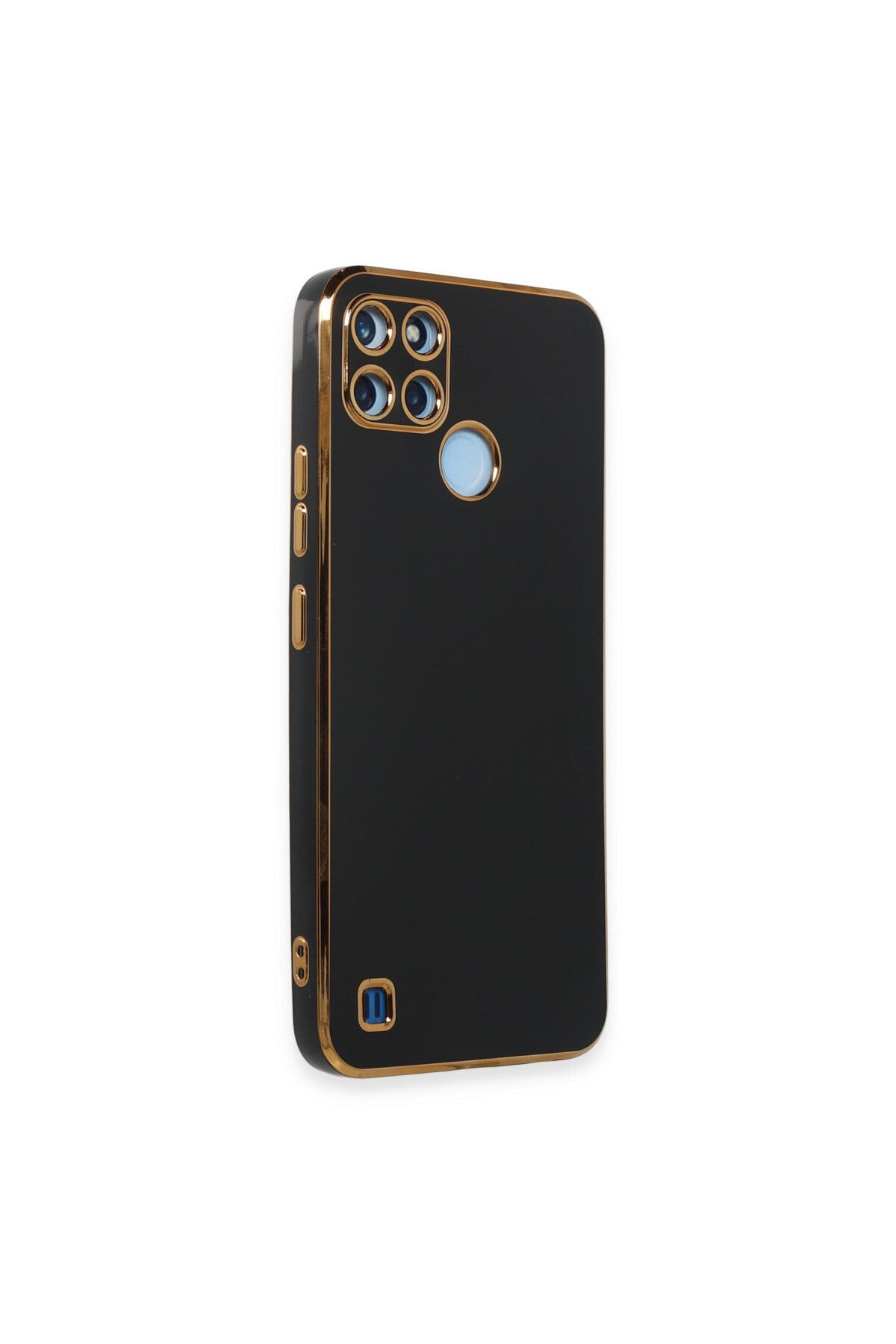 Realme C25Y Uyumlu Kılıf Volet Silikon - Siyah