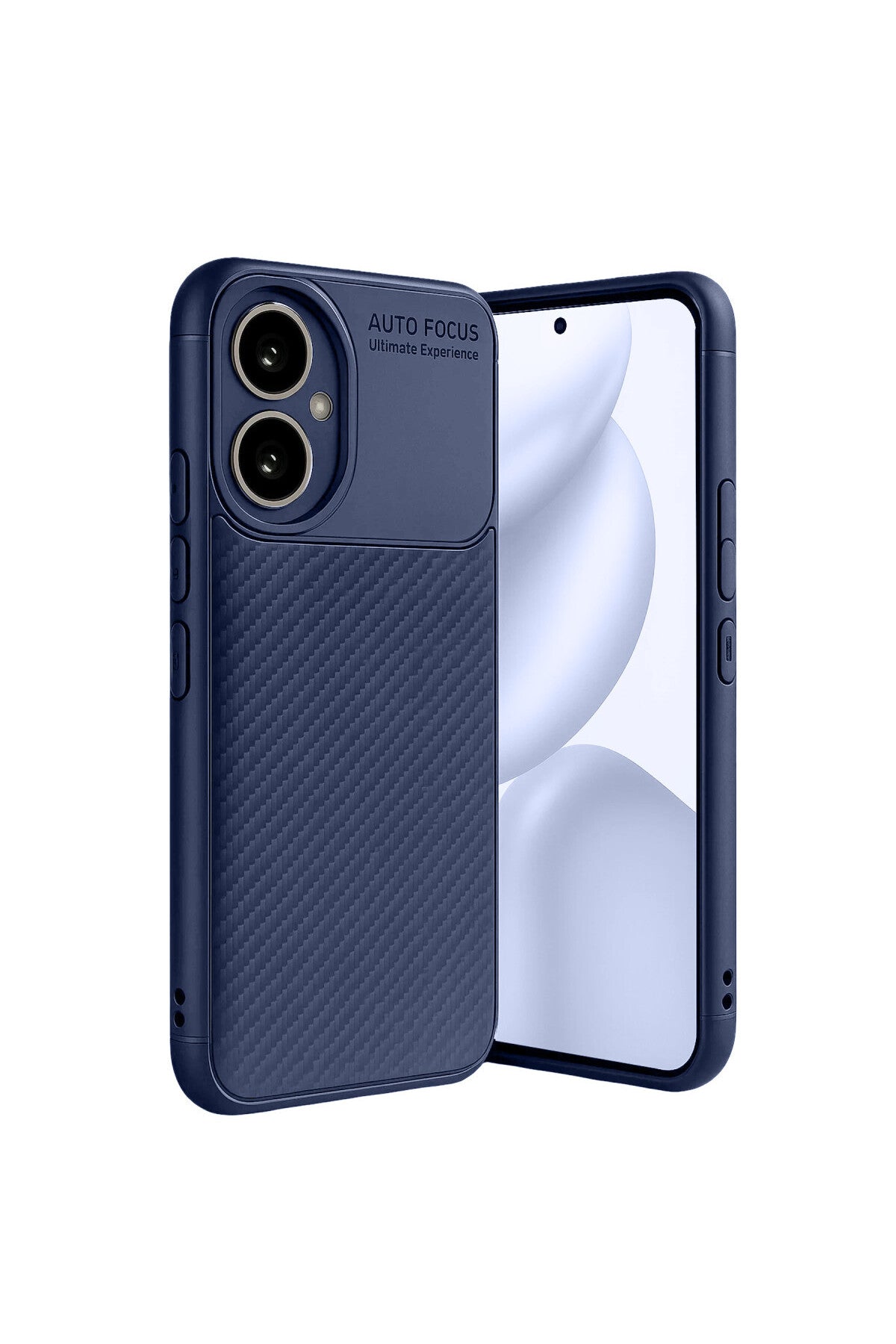 Honor 400 Uyumlu Kılıf Auto Focus Karbon Kapak - Lacivert