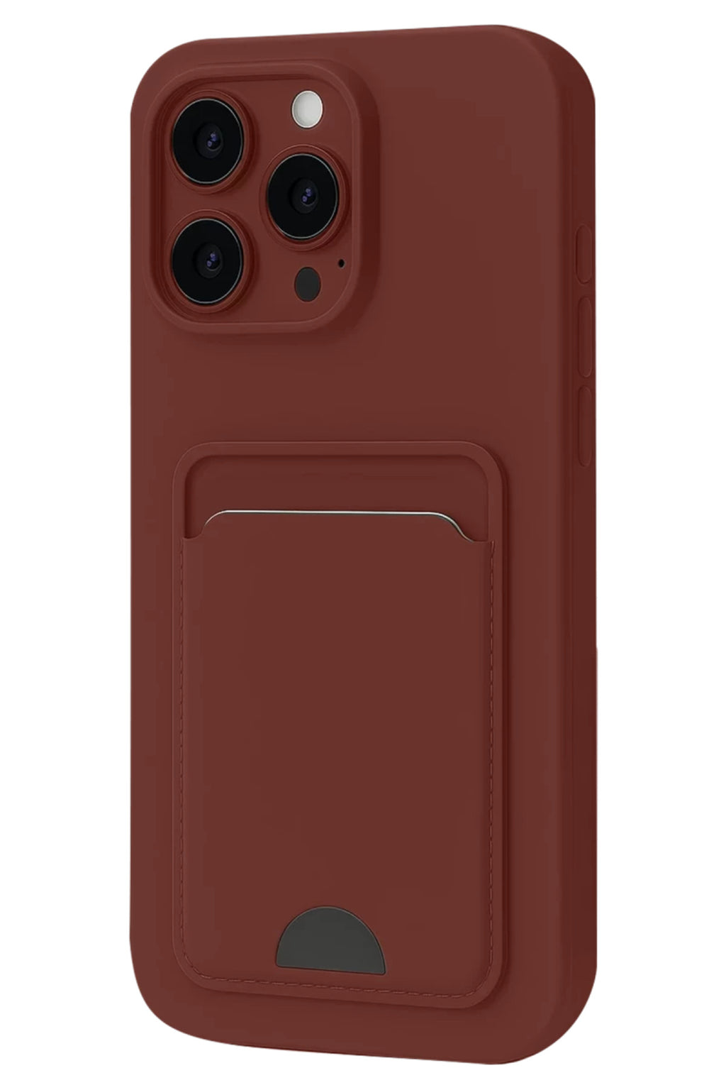 Apple iPhone 16 Pro Max Uyumlu Kılıf Kelvin Kartvizitli Silikon - Bordo
