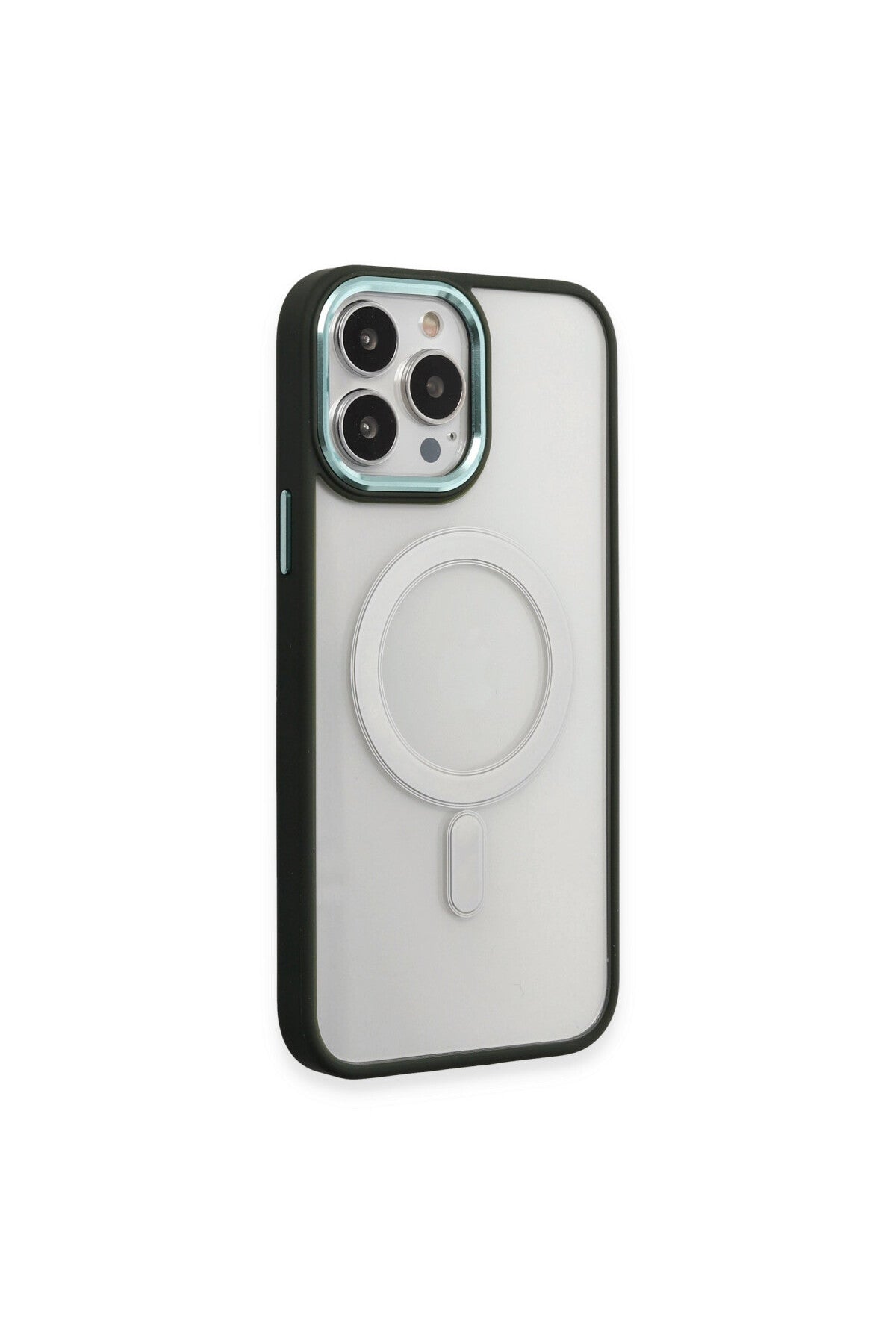 Apple iPhone 15 Pro Uyumlu Kılıf Room Magneticsafe Silikon - Köknar Yeşili
