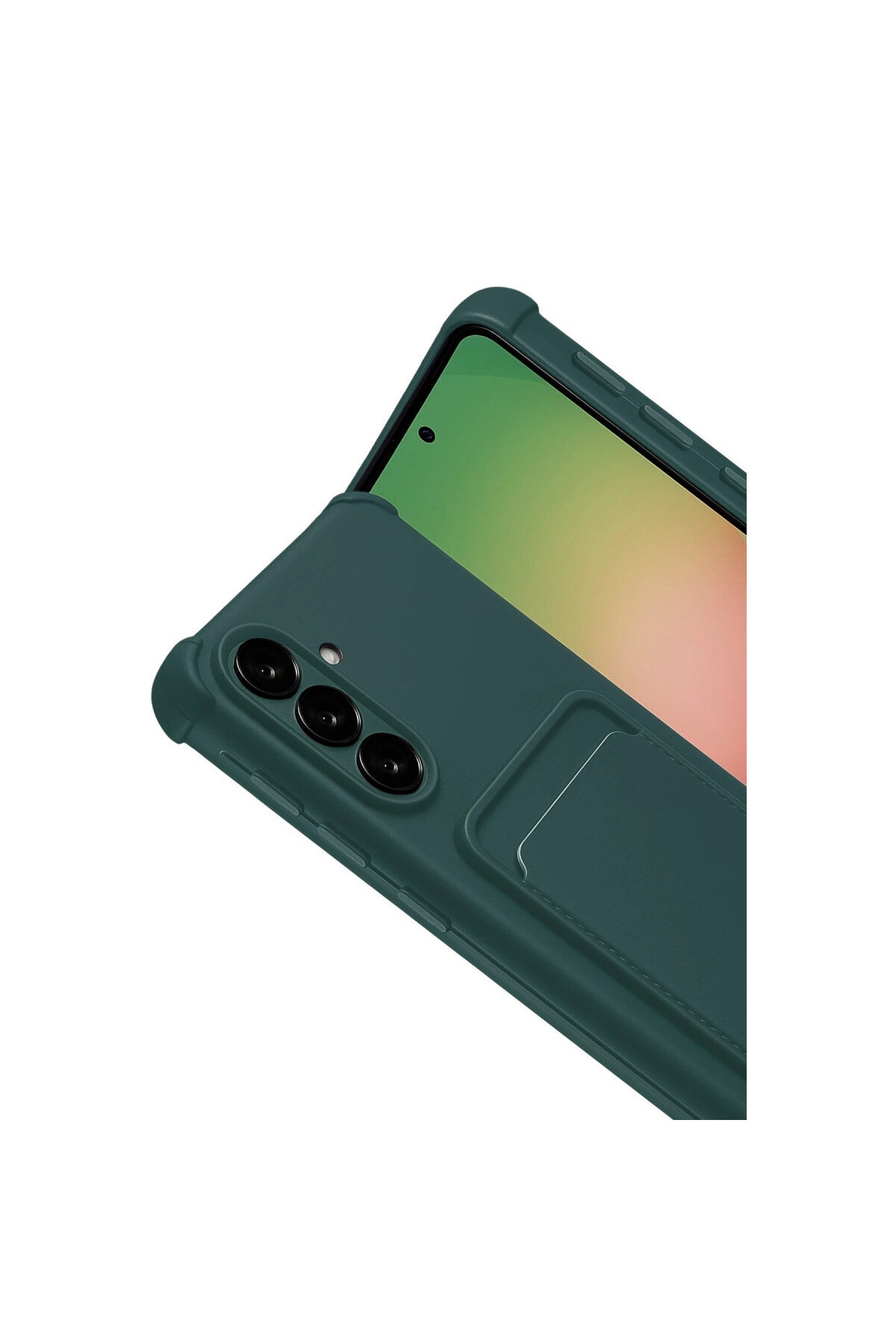 Galaxy A17 5G Kelvin Kartvizitli Silikon - Koyu Yeşil