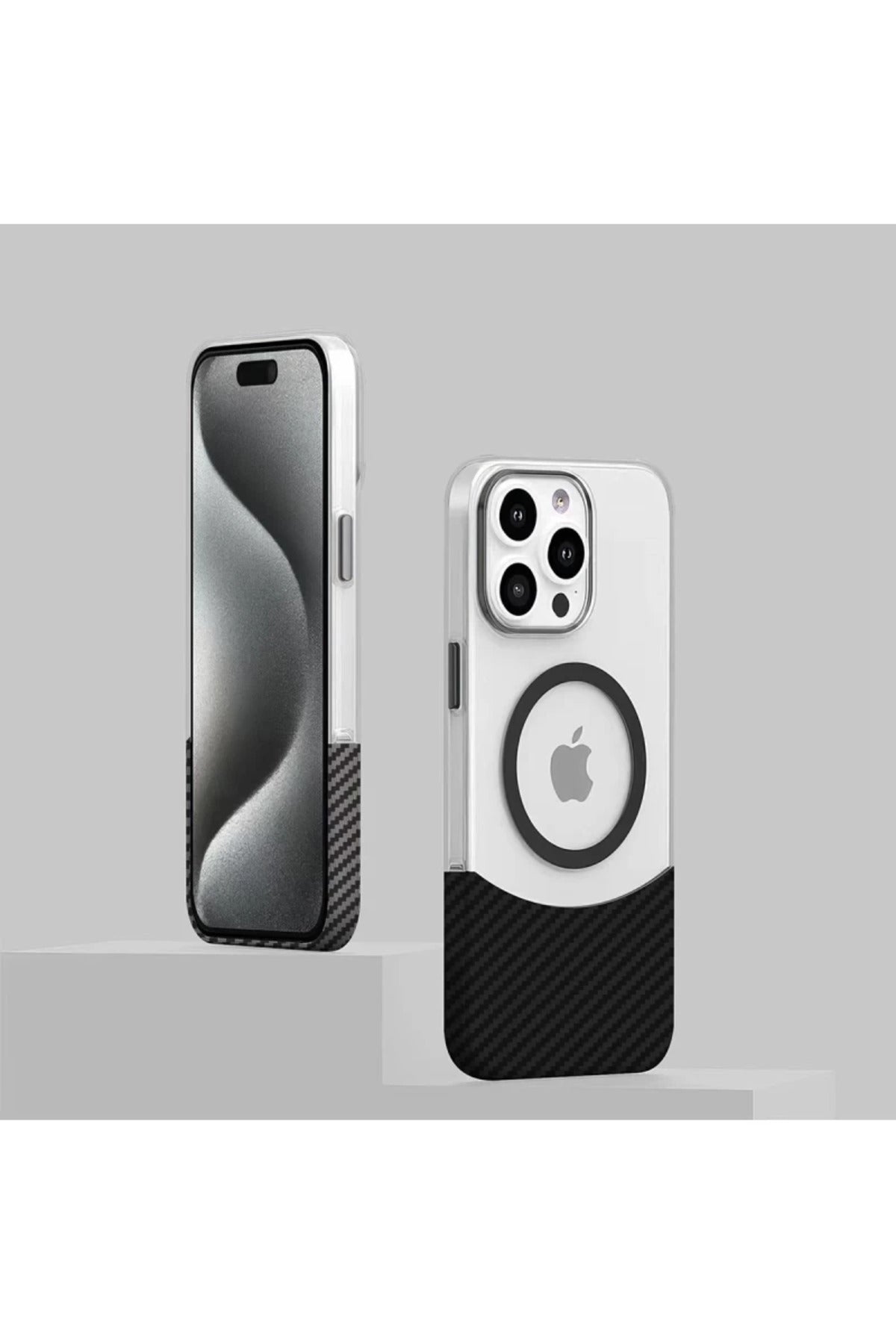 Joko Apple iPhone 16 Plus Uyumlu Carbon Puzzle Magsafe Kapak - Siyah