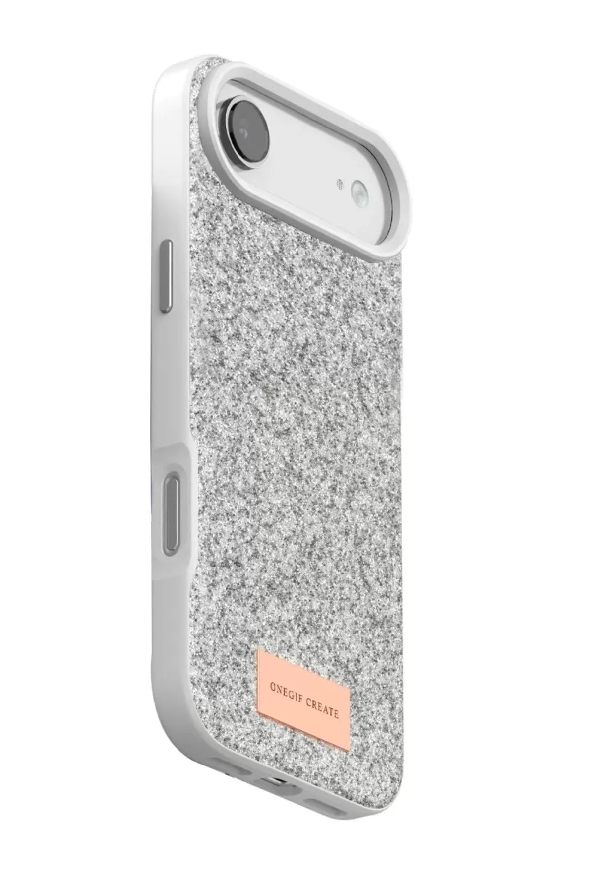 Onegif Apple iPhone 17 Air Uyumlu Bright Simli Kapak - Beyaz